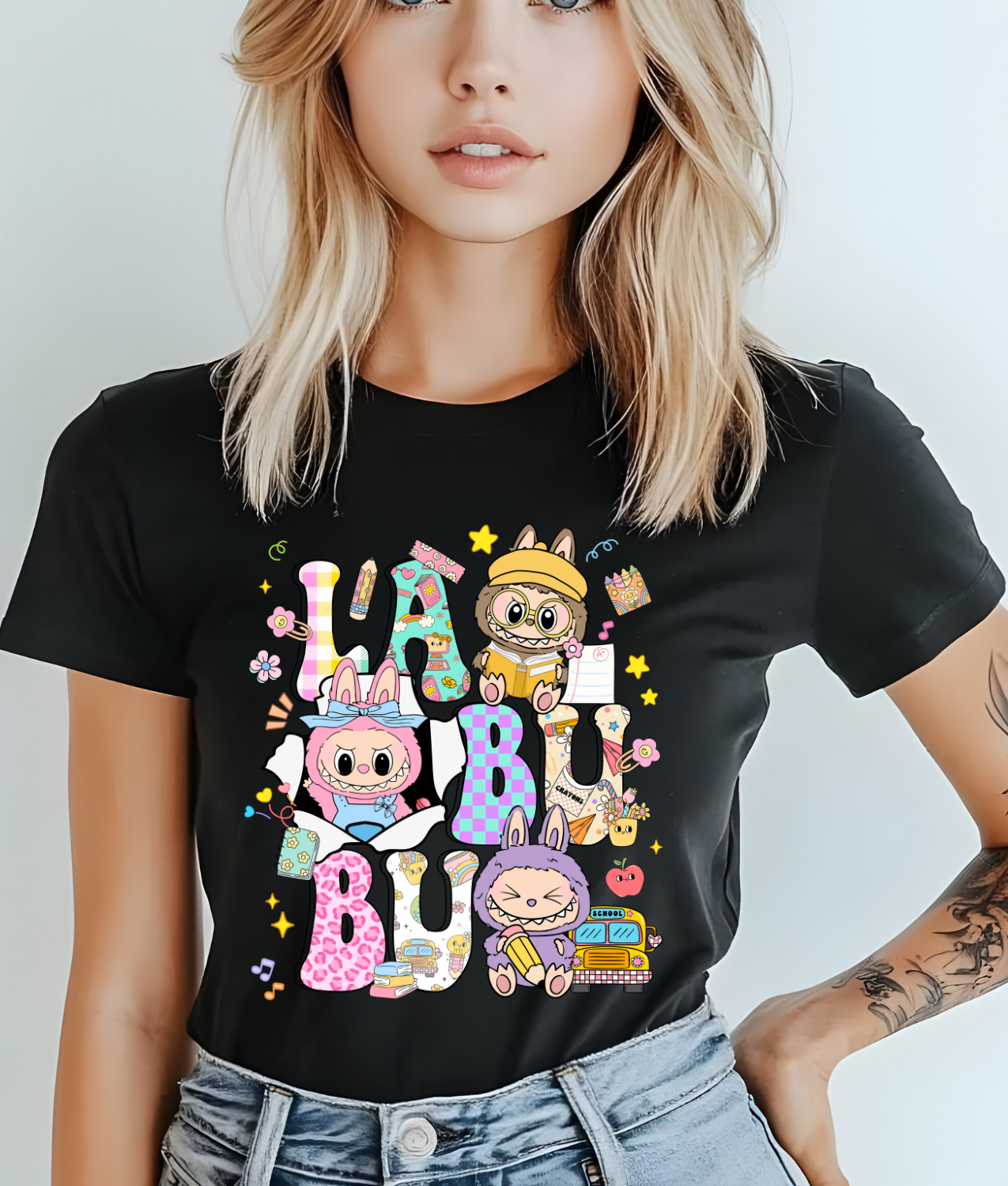 Back to School Labubu DTF Transfer