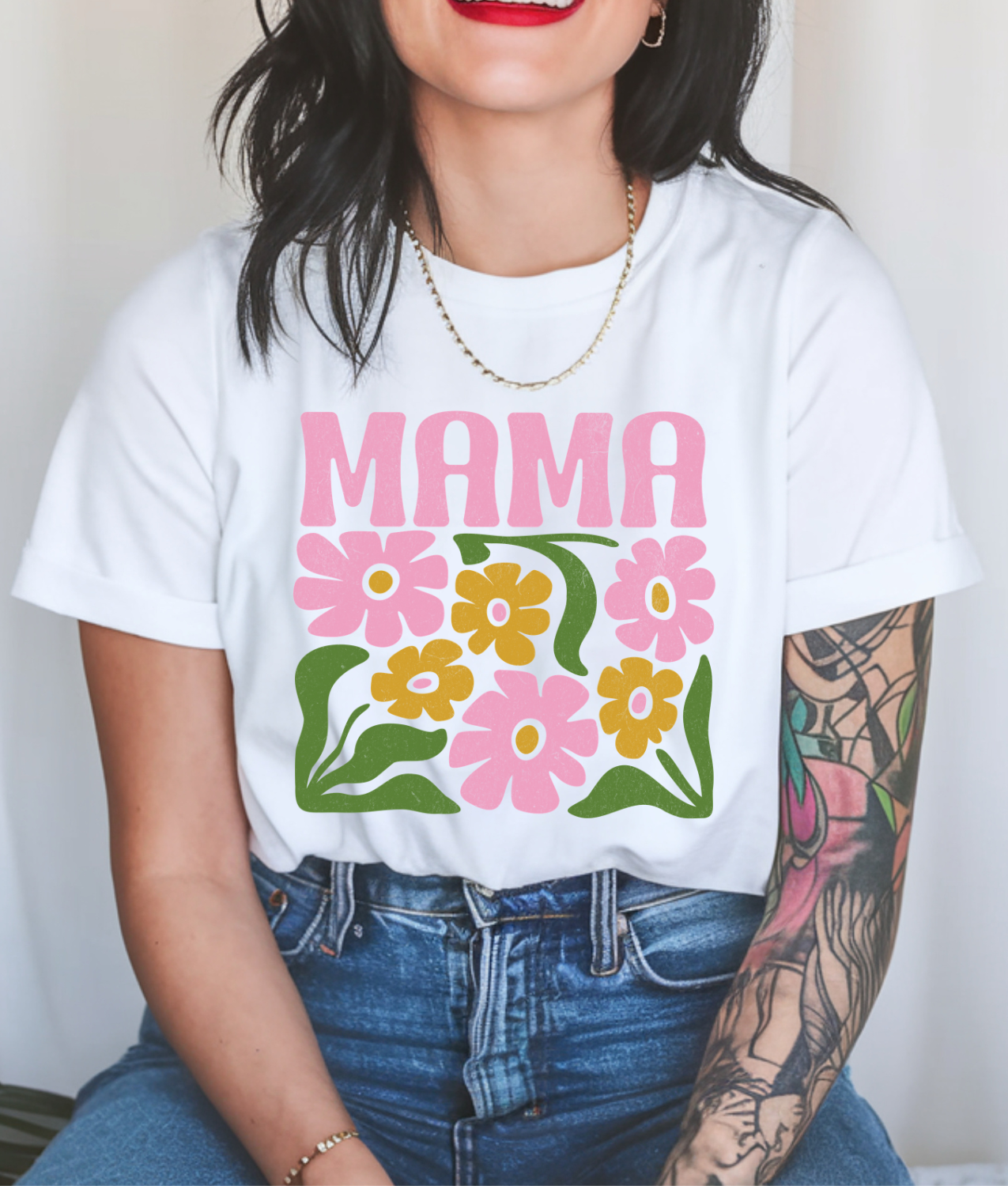 Boho Floral Mama DTF Transfer