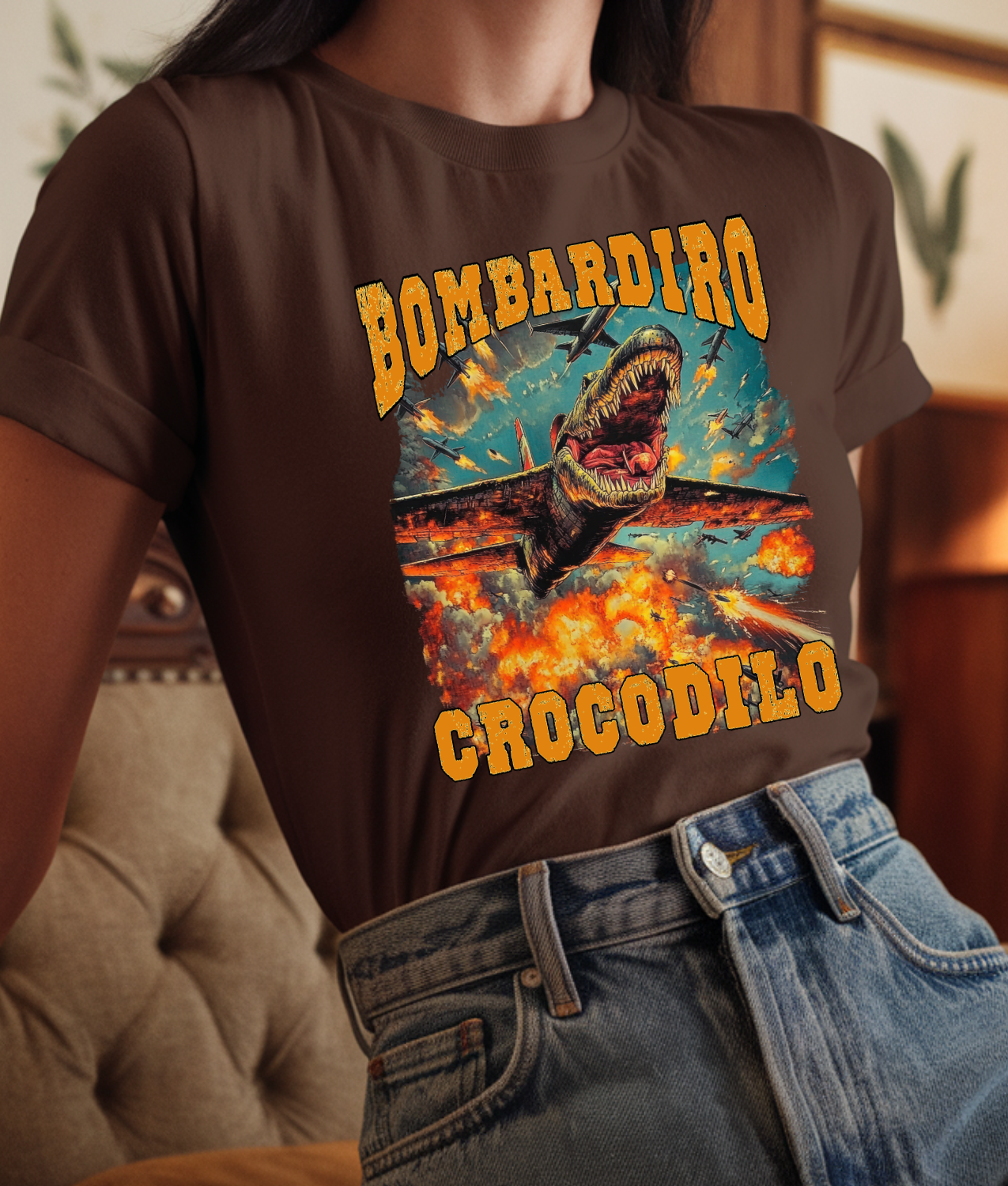 Bombardiro Crocodilo Italian Brainrot DTF Transfer