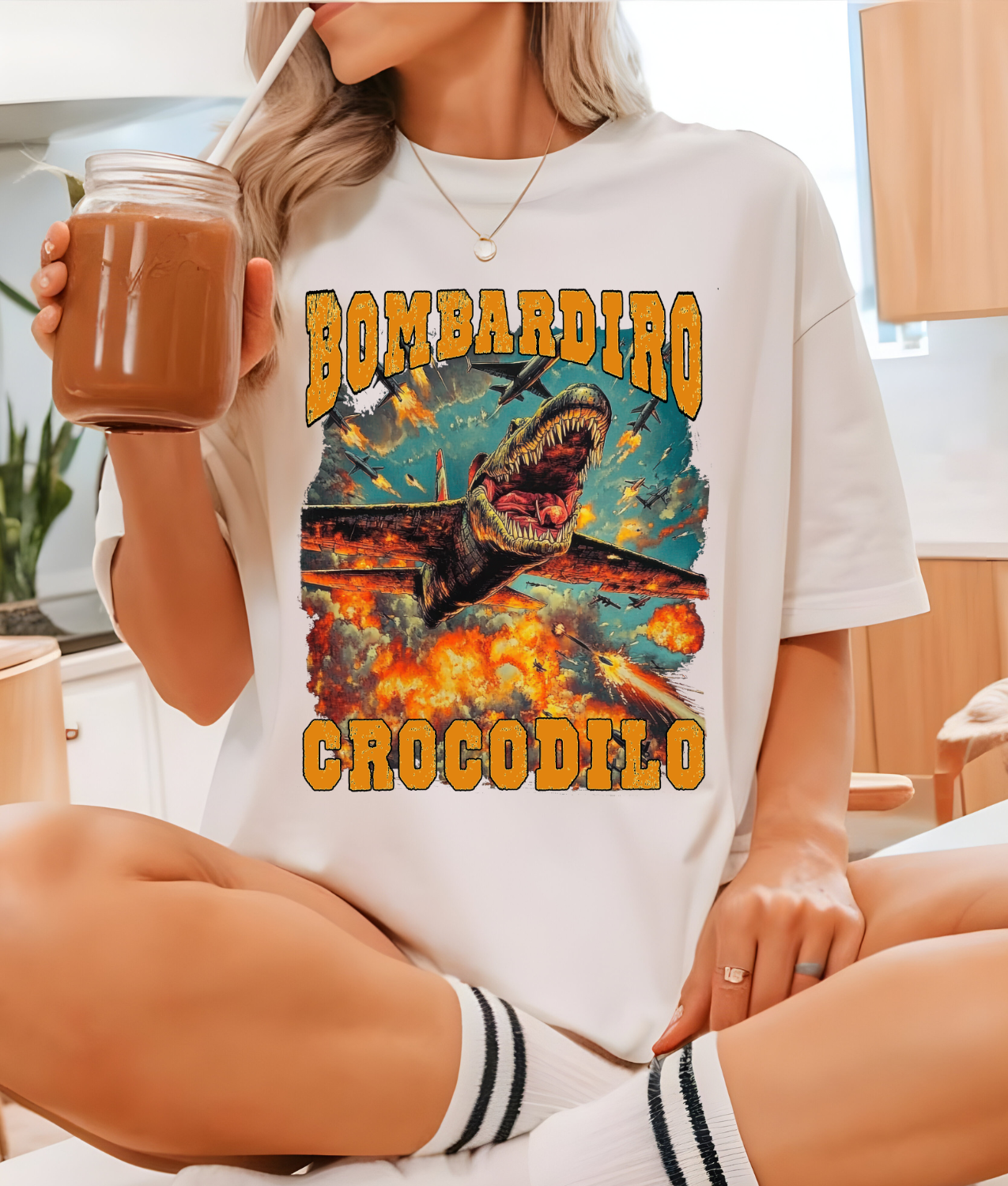 Bombardiro Crocodilo Italian Brainrot DTF Transfer