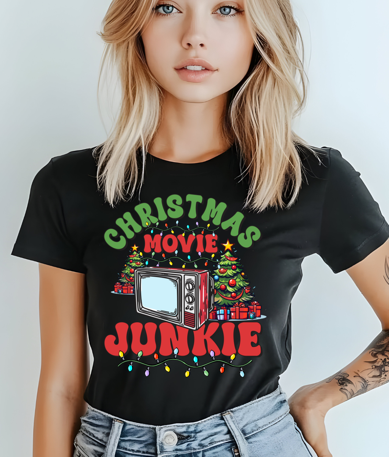 Christmas Movie Junkie DTF Transfer