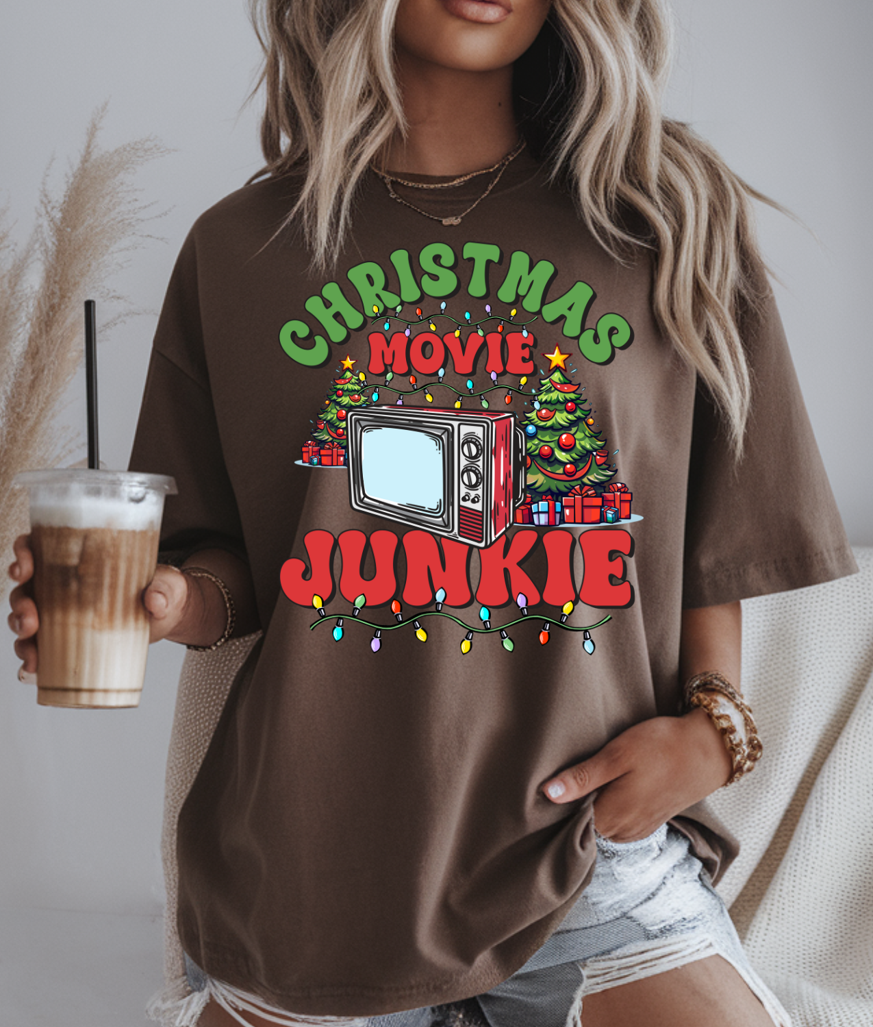 Christmas Movie Junkie DTF Transfer