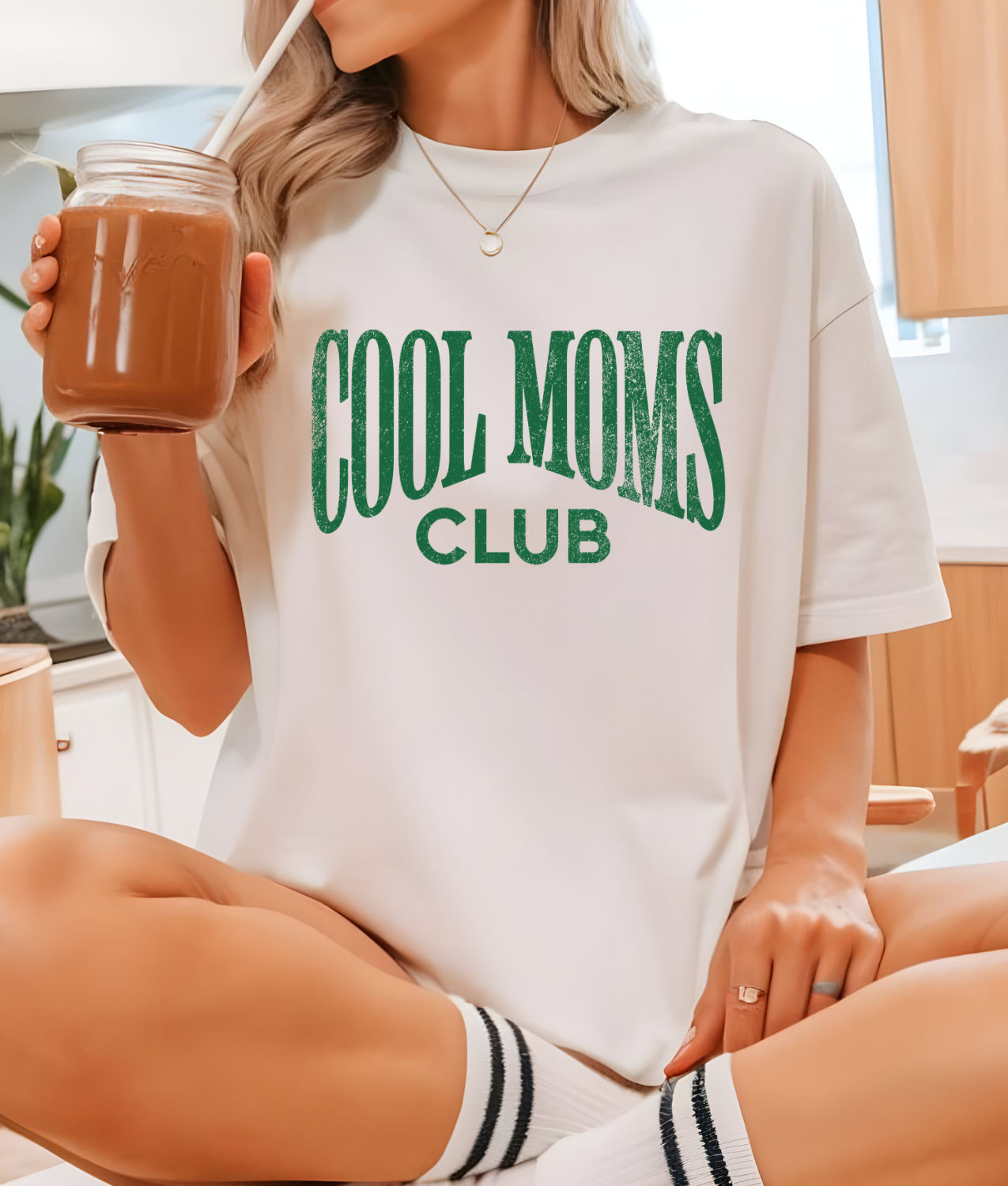 Cool Moms Club Green DTF Transfer