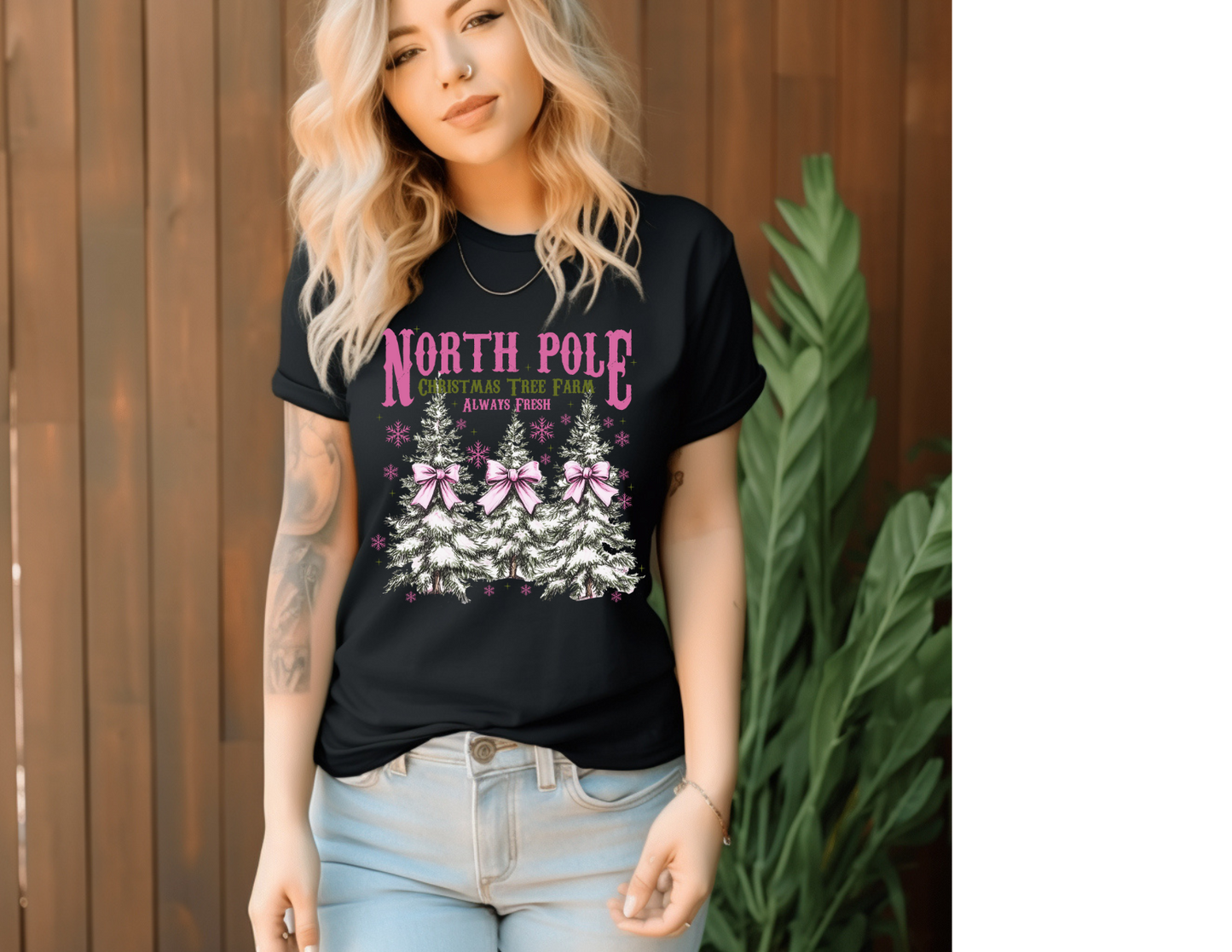 Coquette North Pole Christmas Tree Farm DTF