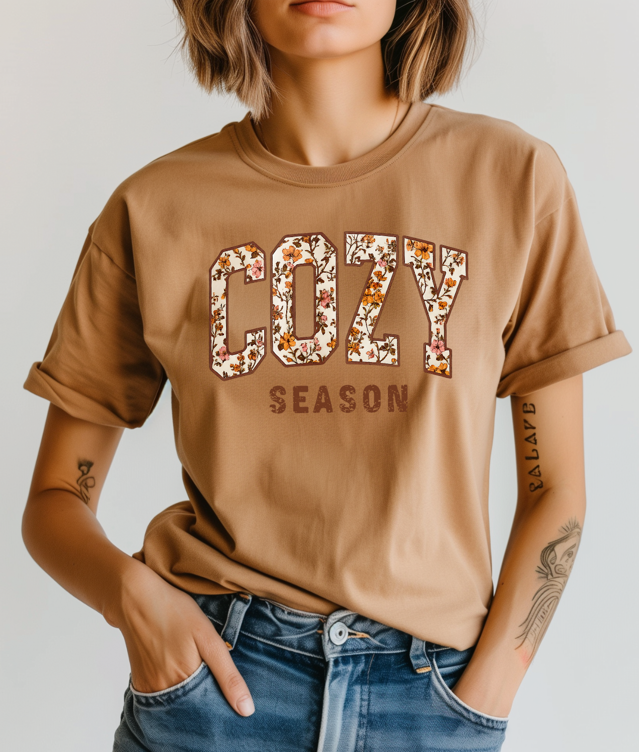 Floral Cozy Season DTF Transfer