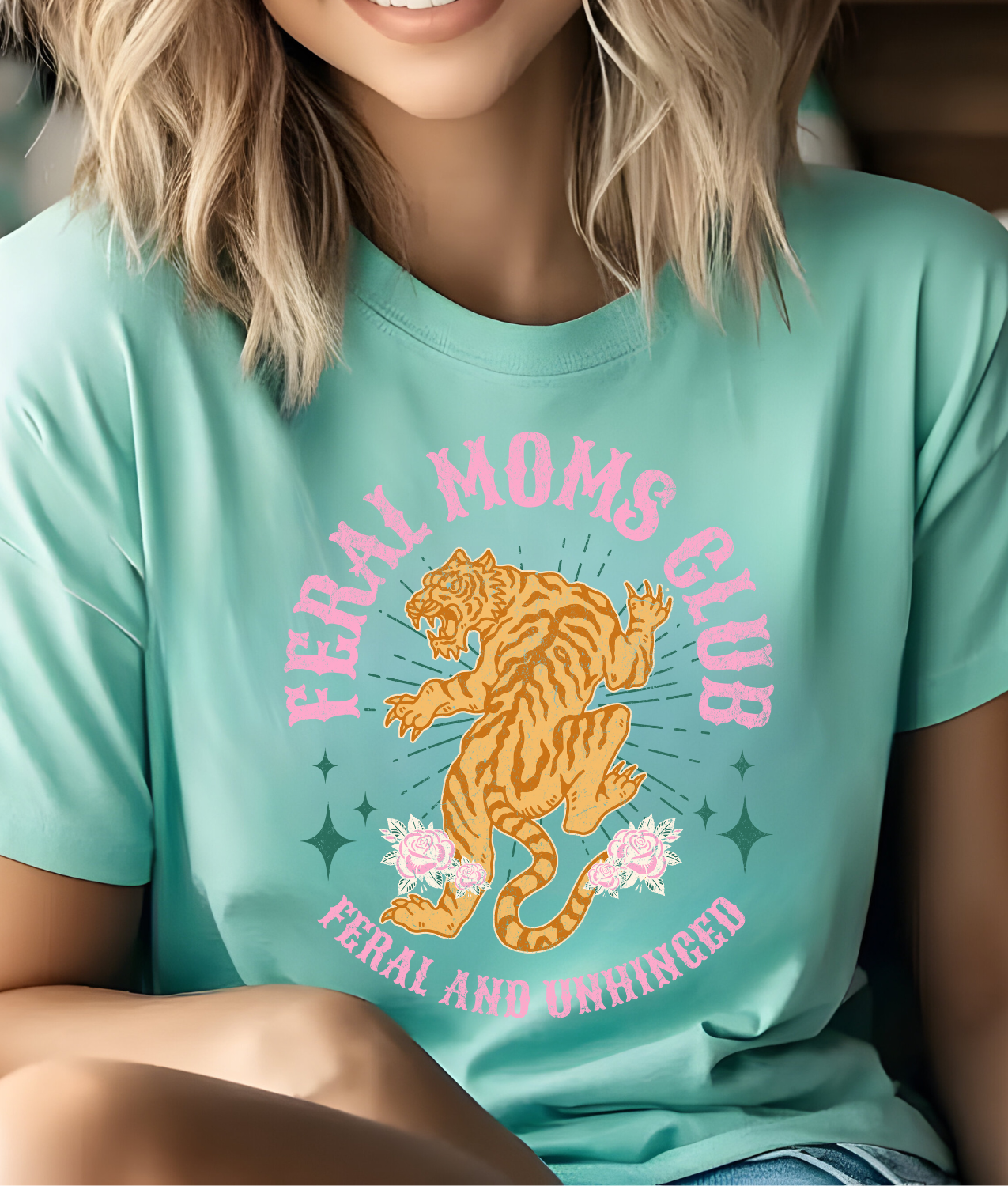 Distressed Feral Moms Club DTF