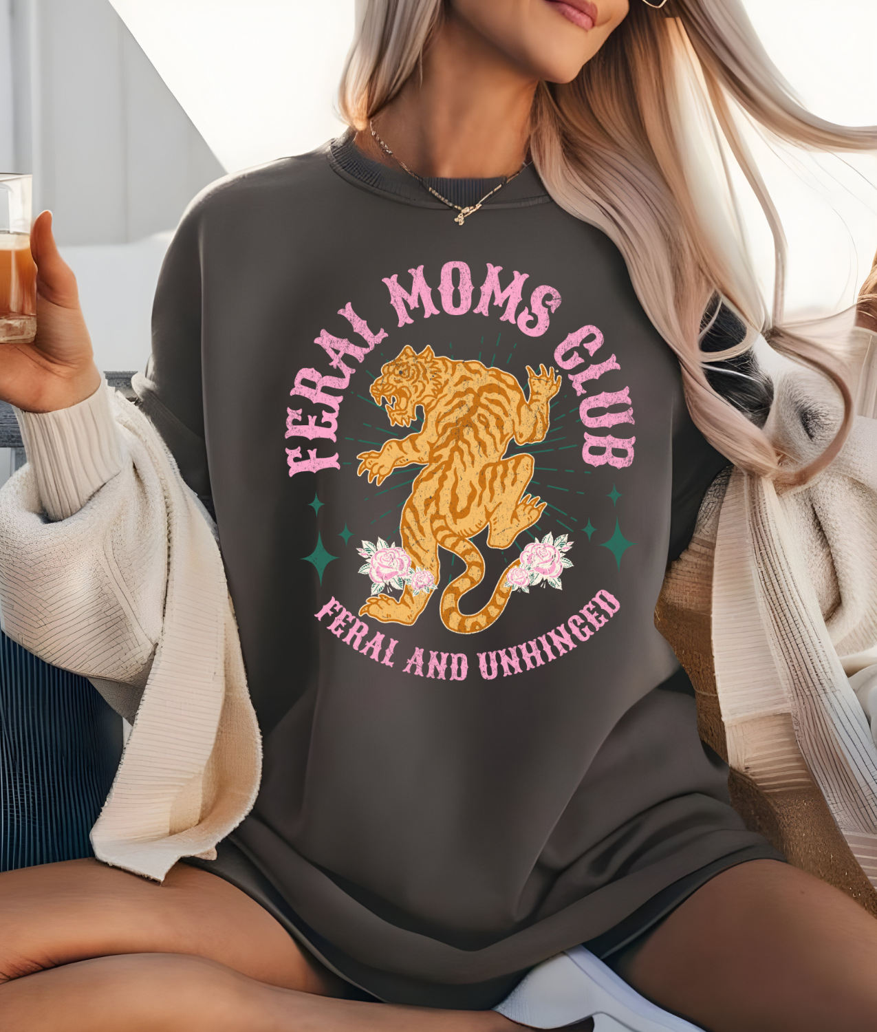 Distressed Feral Moms Club DTF