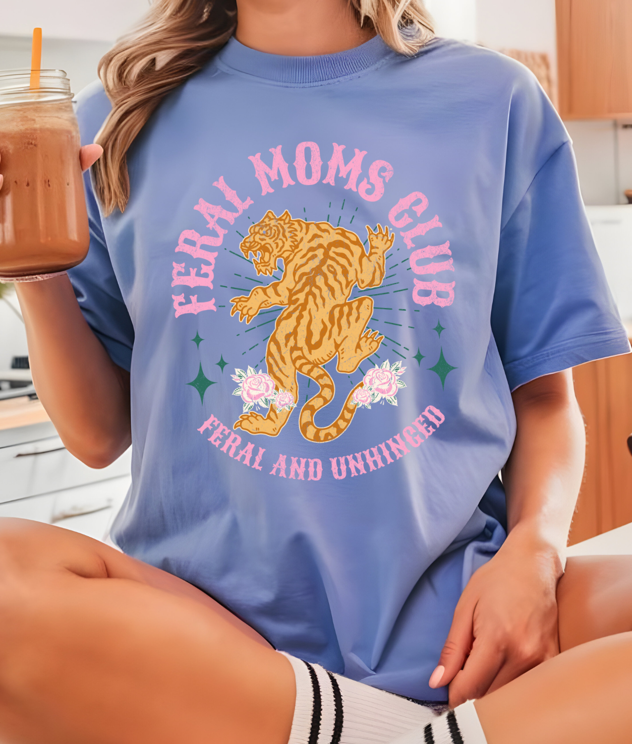 Distressed Feral Moms Club DTF