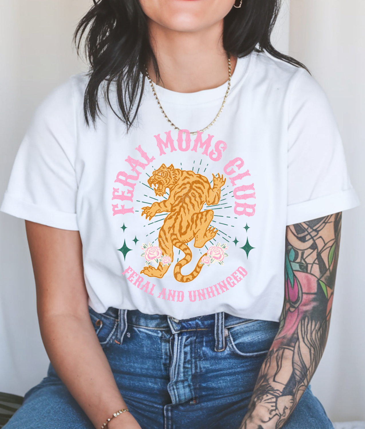 Distressed Feral Moms Club DTF