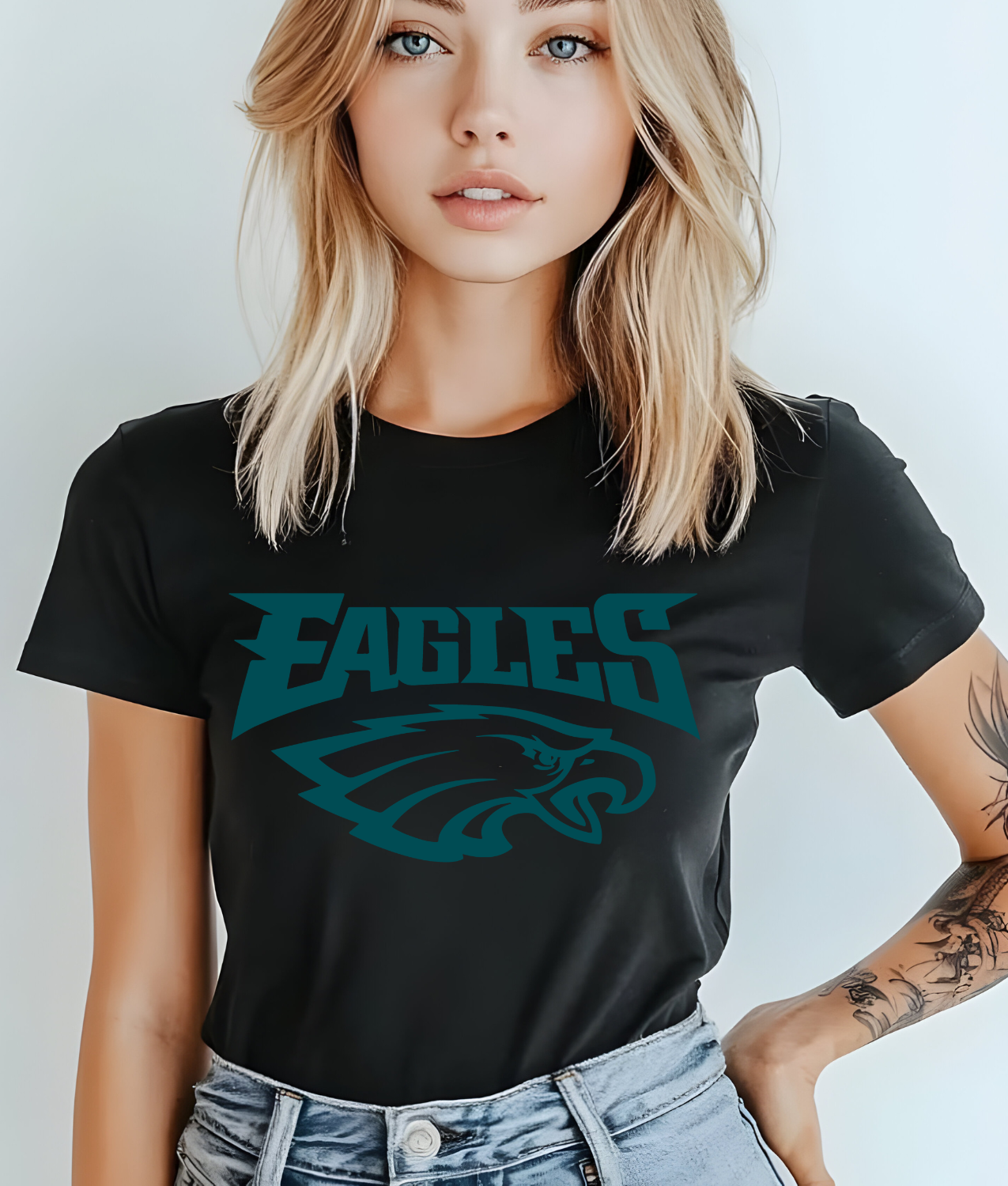 Eagles Single Color Screen Print - Eagles Green Ink