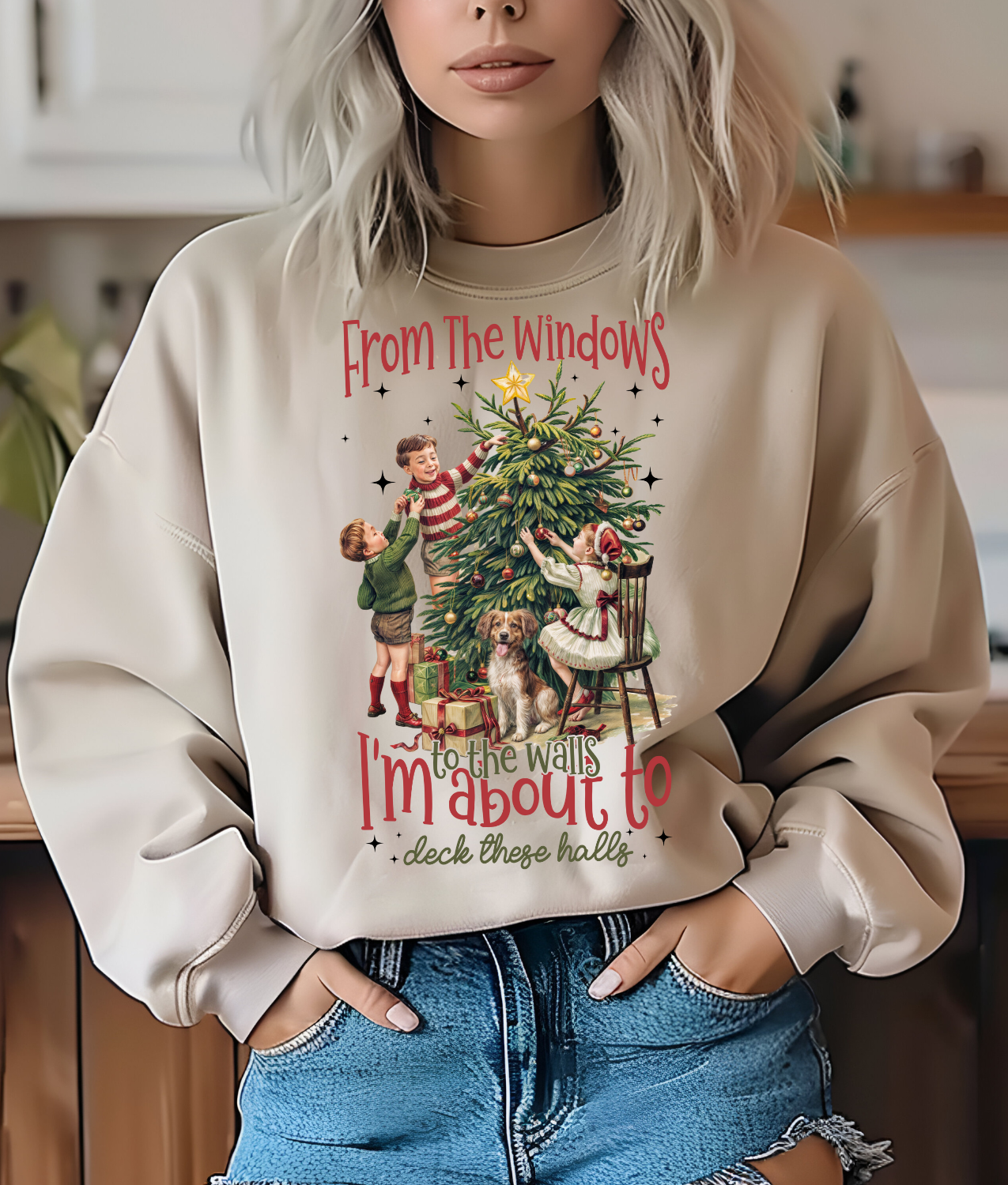 From the Windows to the Walls I'm About to Deck These Halls DTF Transfer