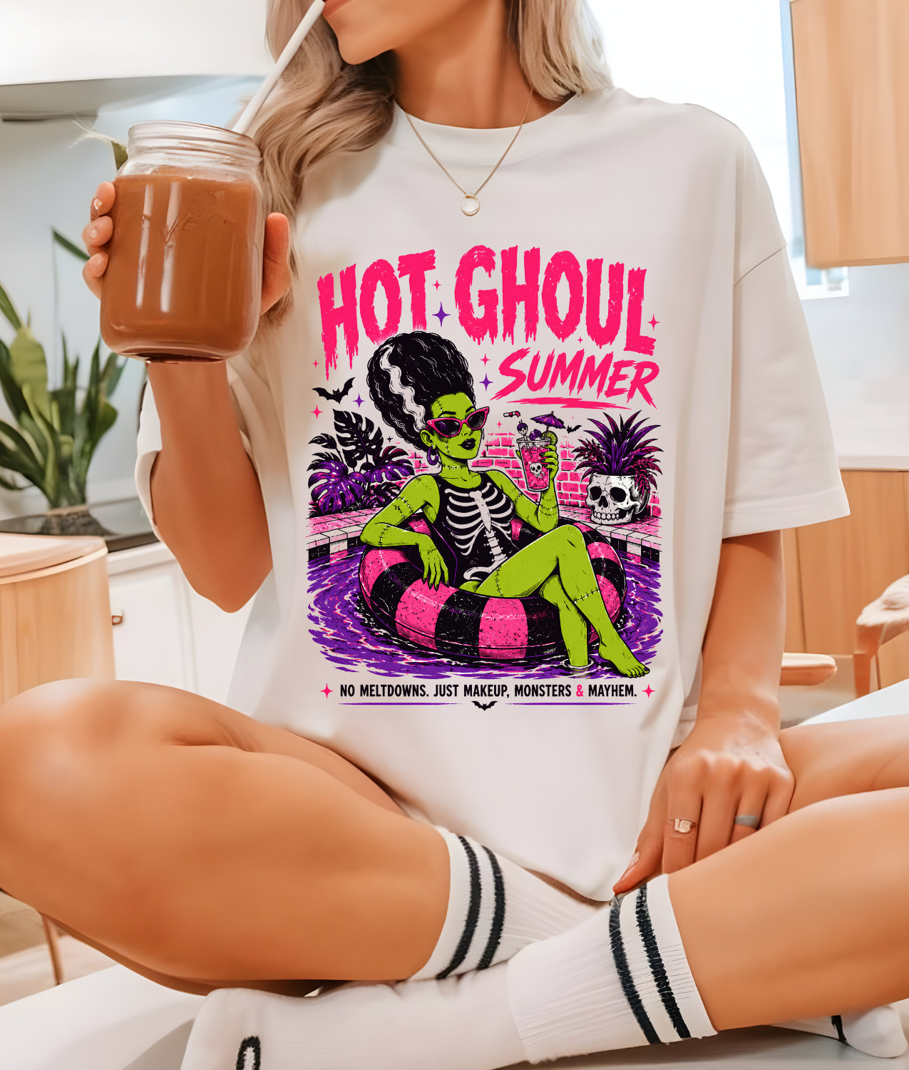 Hot Ghoul Summer Bride of Frankenstein DTF Transfer