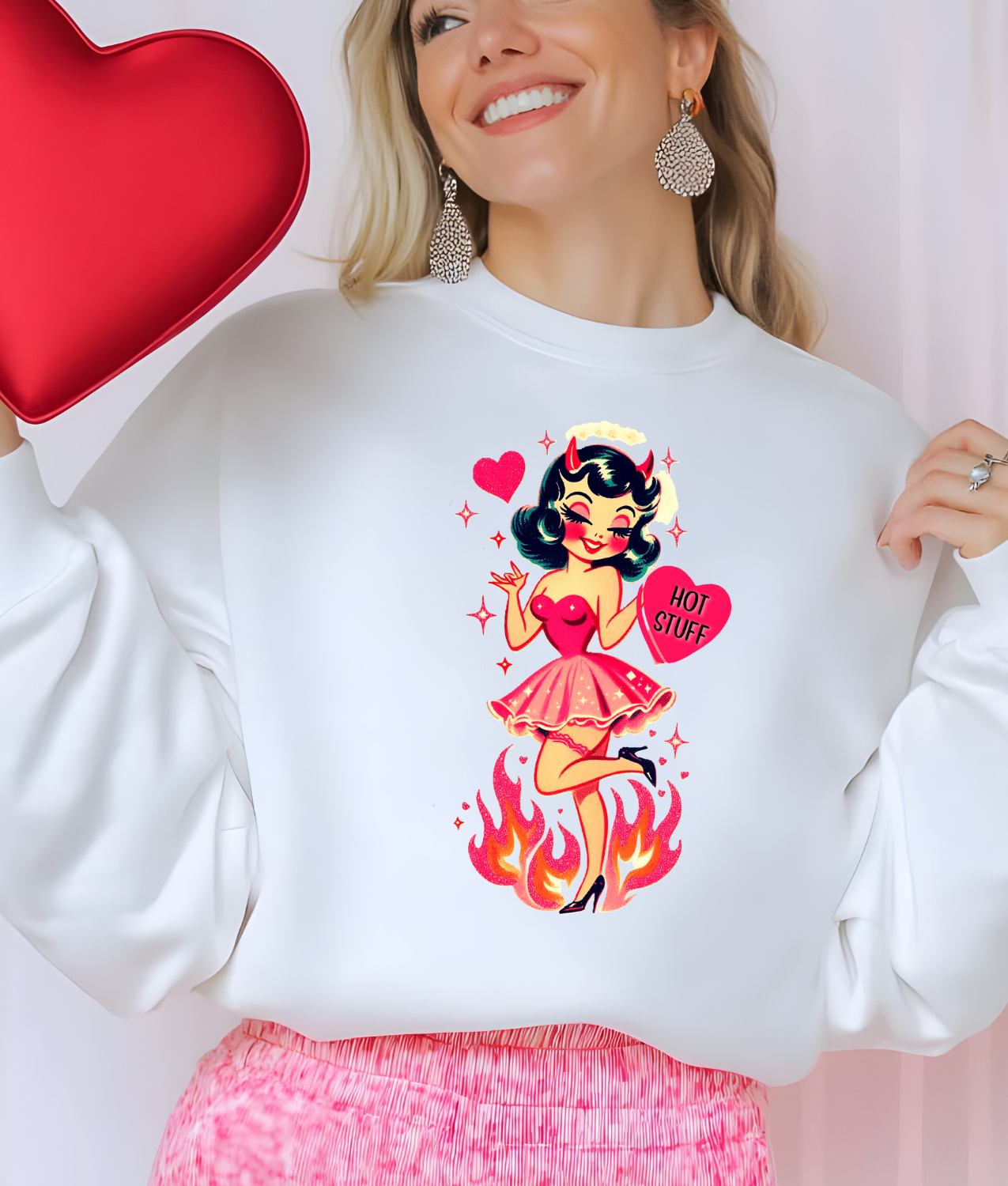 Hot Stuff Valentine DTF Transfer