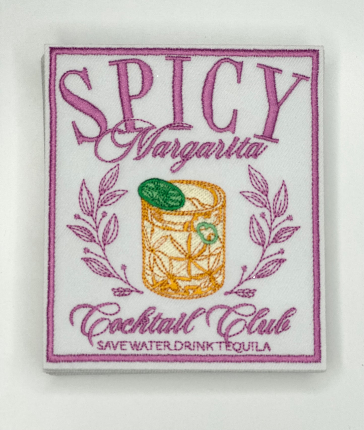 Spicy Margarita Cocktail Club SMALL Embroidered Patch