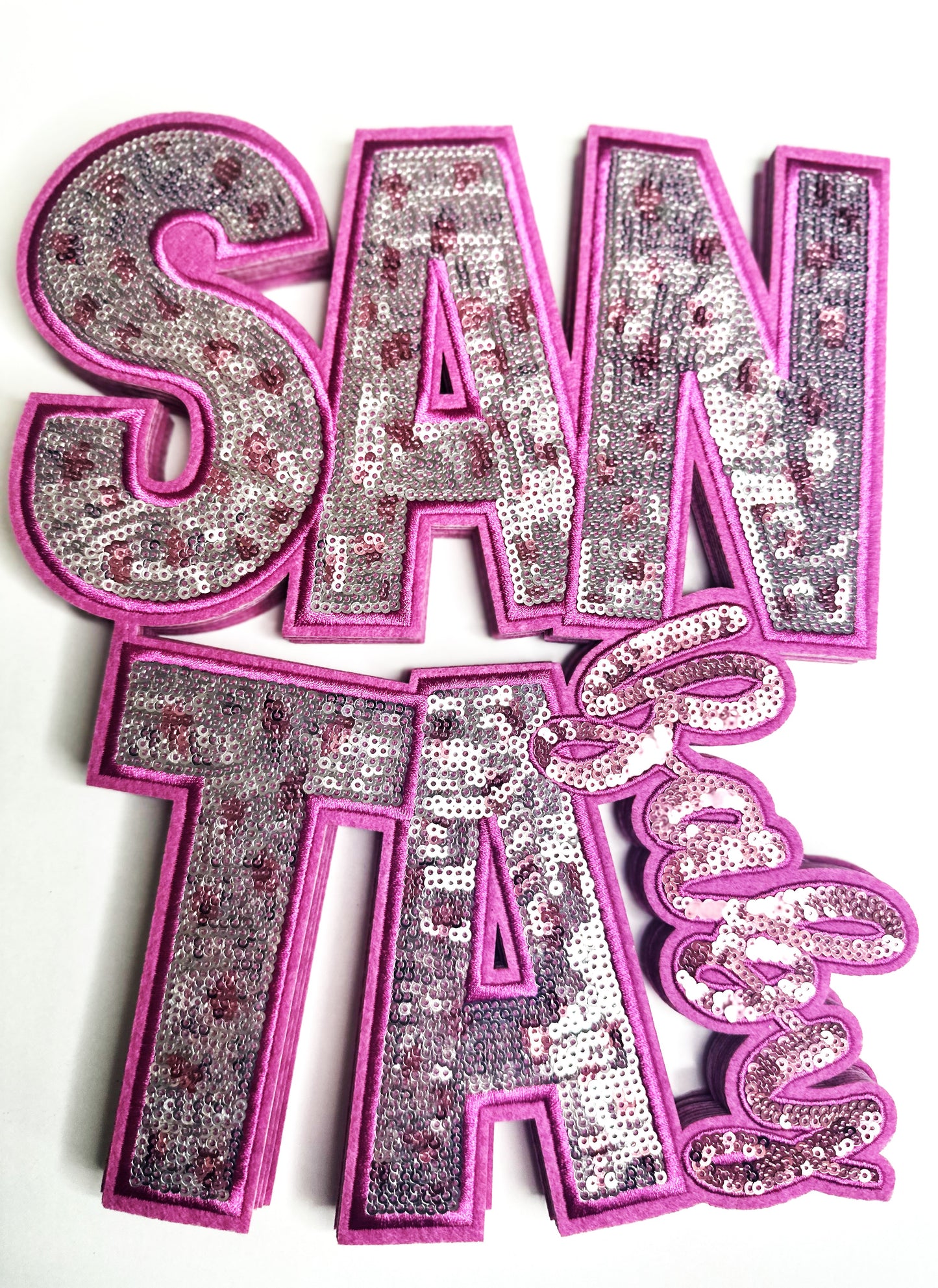 Pink Santa Baby Sequin Patch