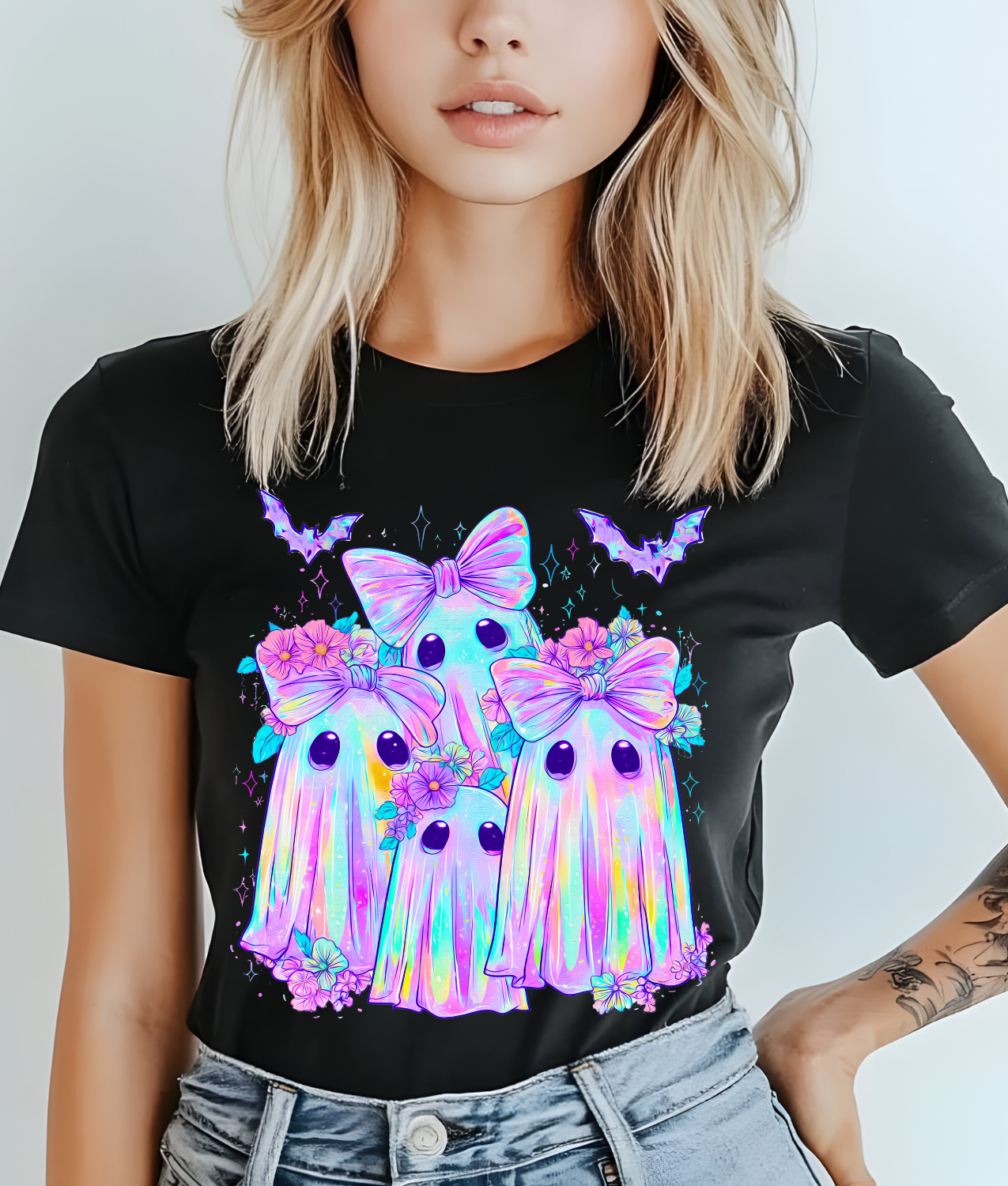 Iridescent Ghosts DTF Transfer