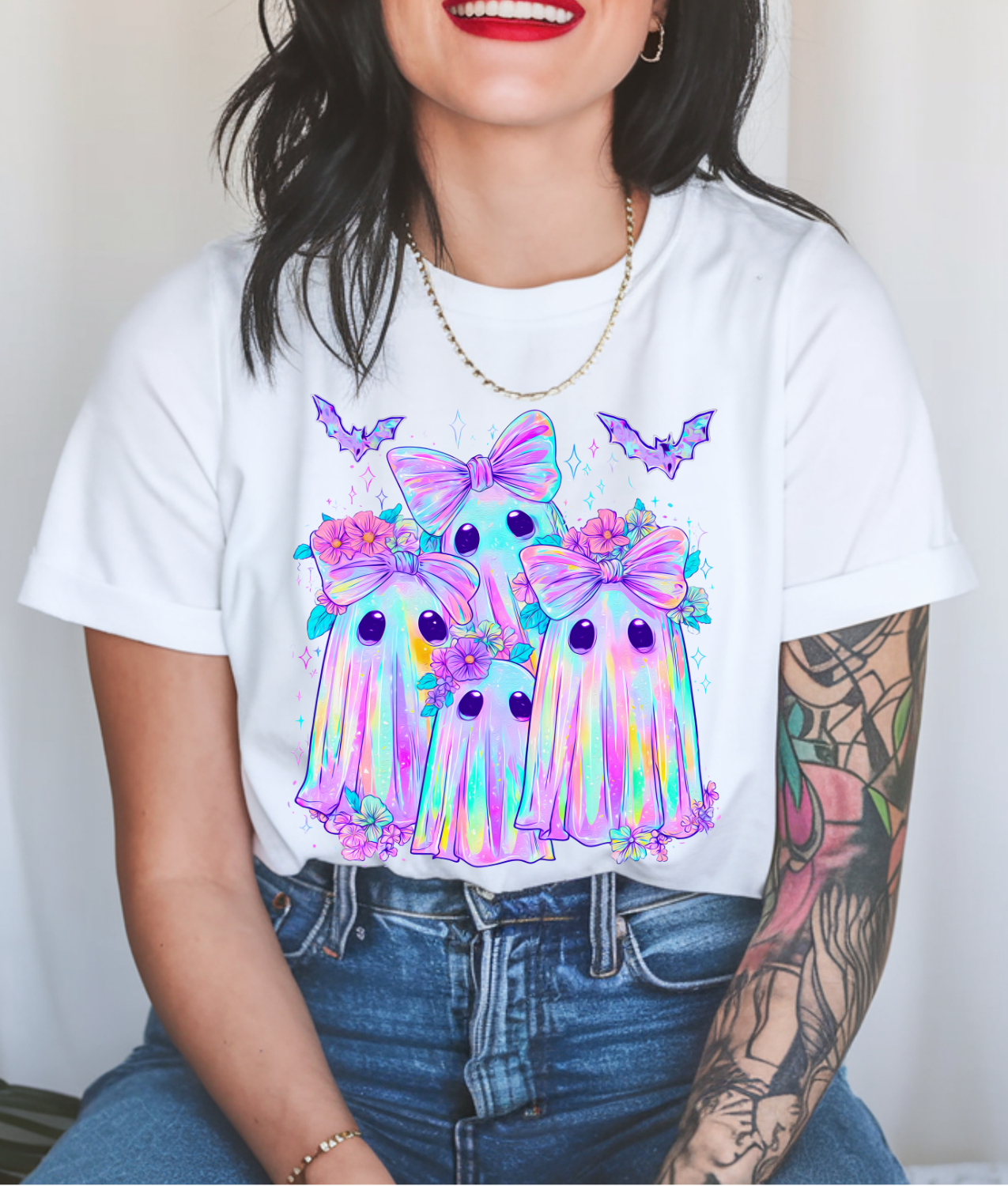 Iridescent Ghosts DTF Transfer