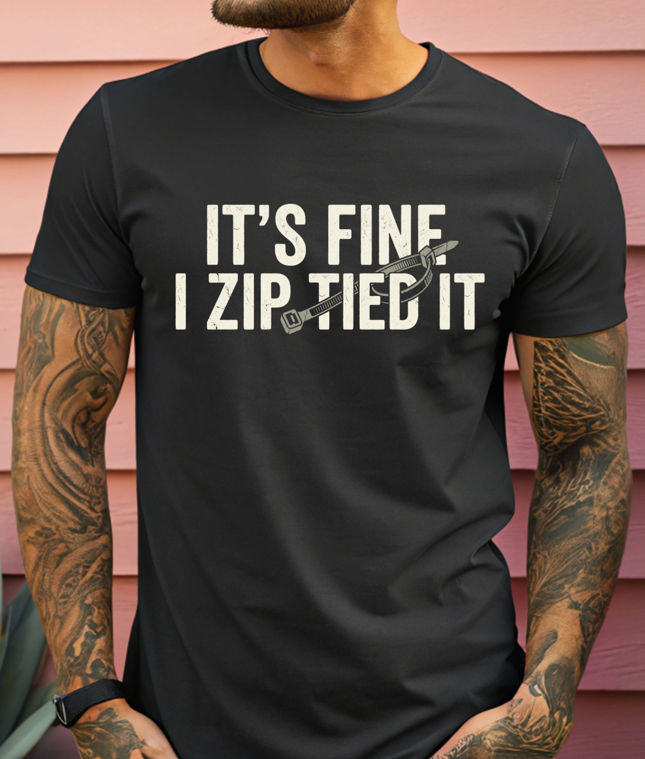 It's Fine I Zip Tied It DTF Transfer
