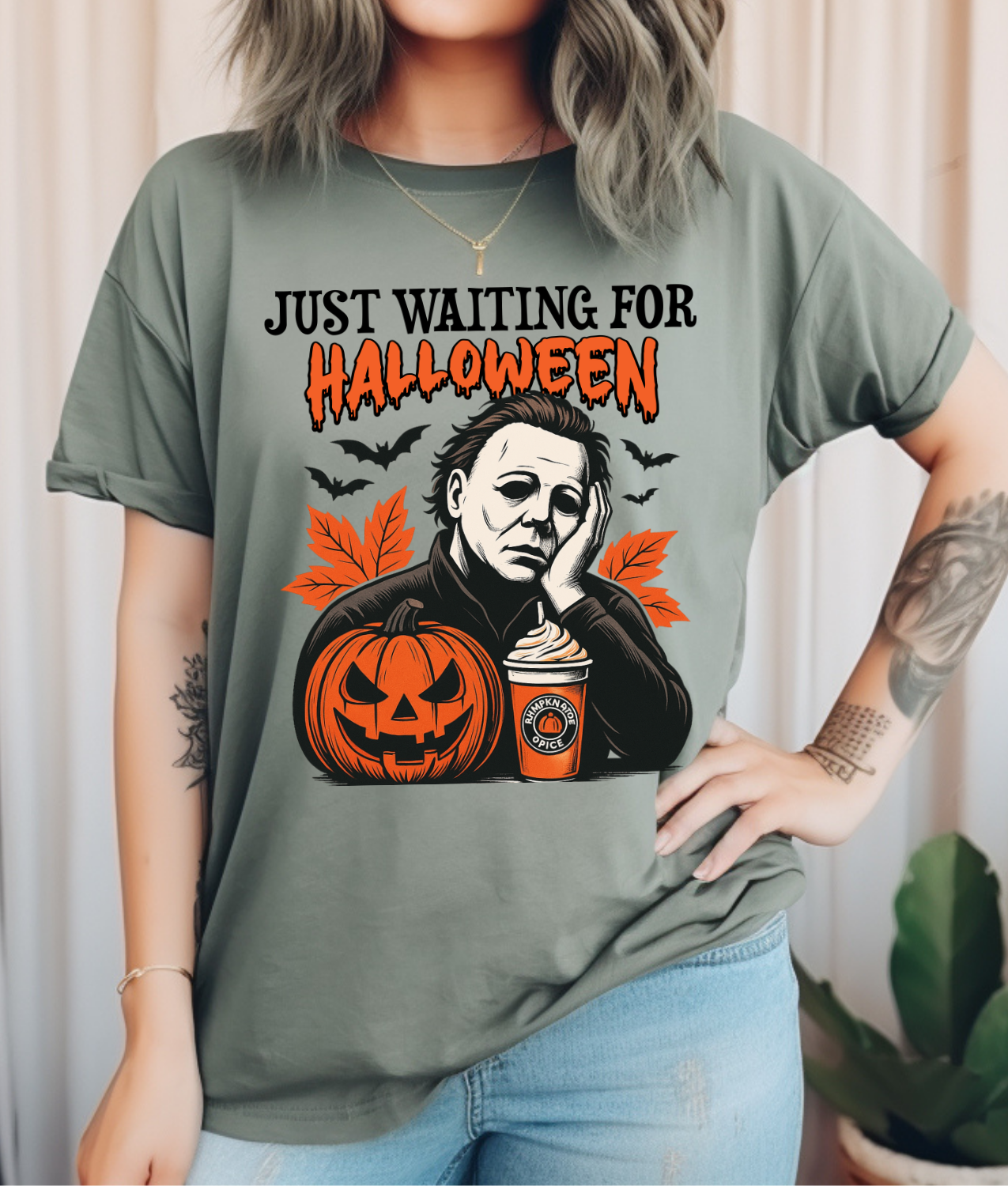 Just Waiting for Halloween DTF Transfer
