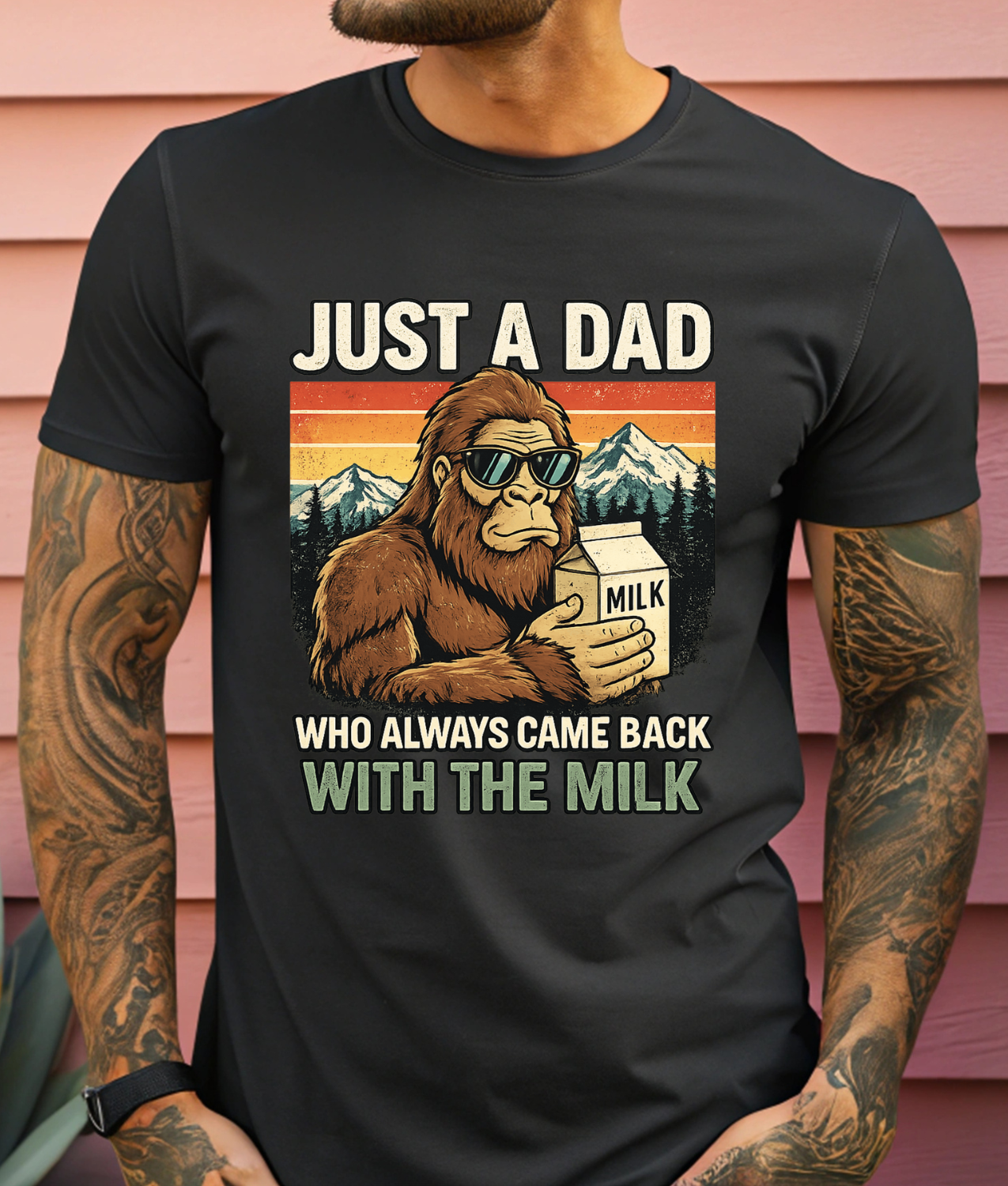 Just a Dad Who Always Came Back with the Milk DTF Transfer