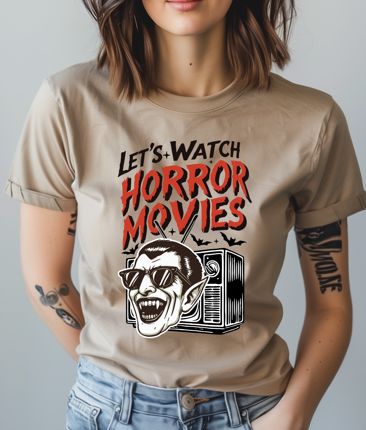 Lets Watch Horror Movies DTF Transfer