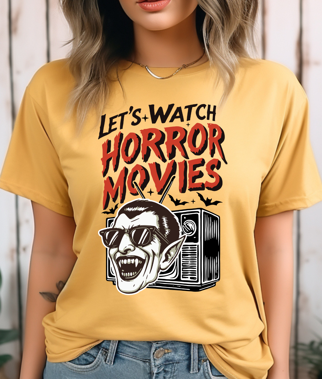 Lets Watch Horror Movies DTF Transfer