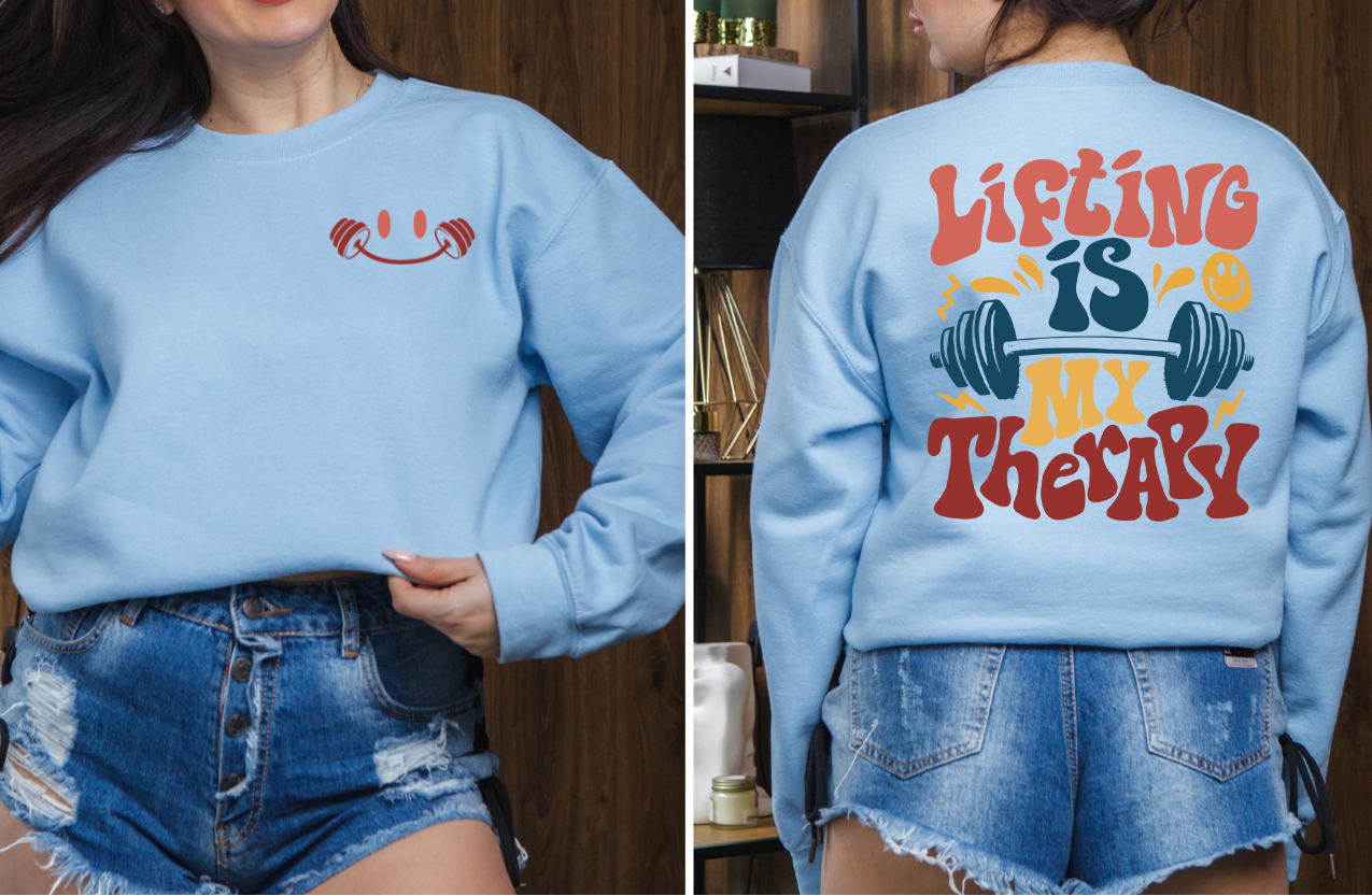 Lifting is my Therapy DTF POCKET INCLUDED