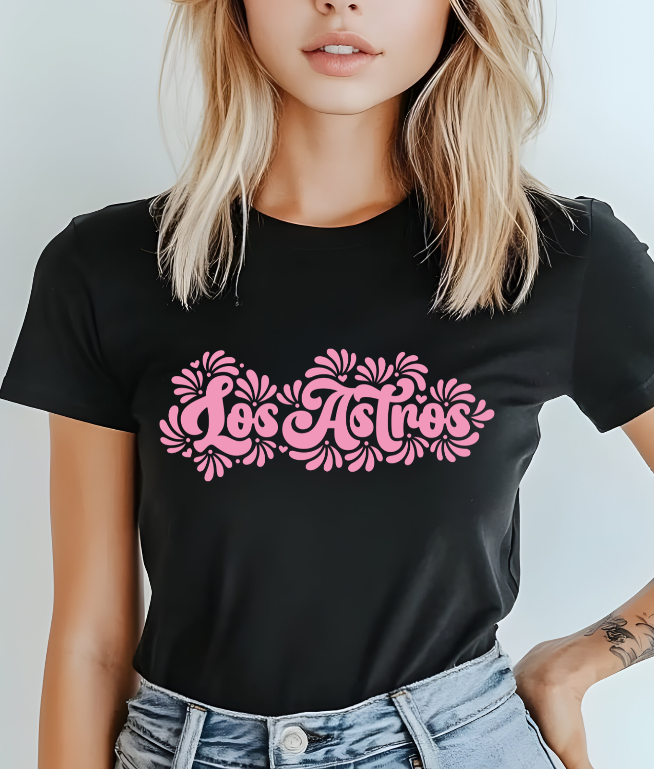 Los Astros Talavera Pink DTF Transfer