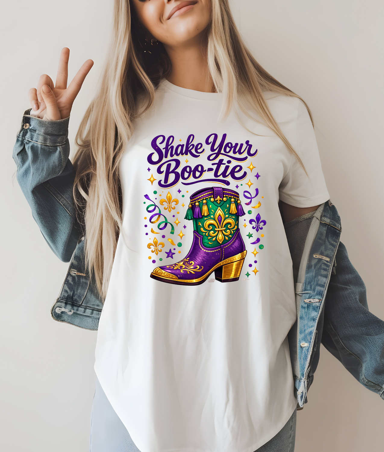 Mardi Gras Shake Your Bootie DTF Transfer
