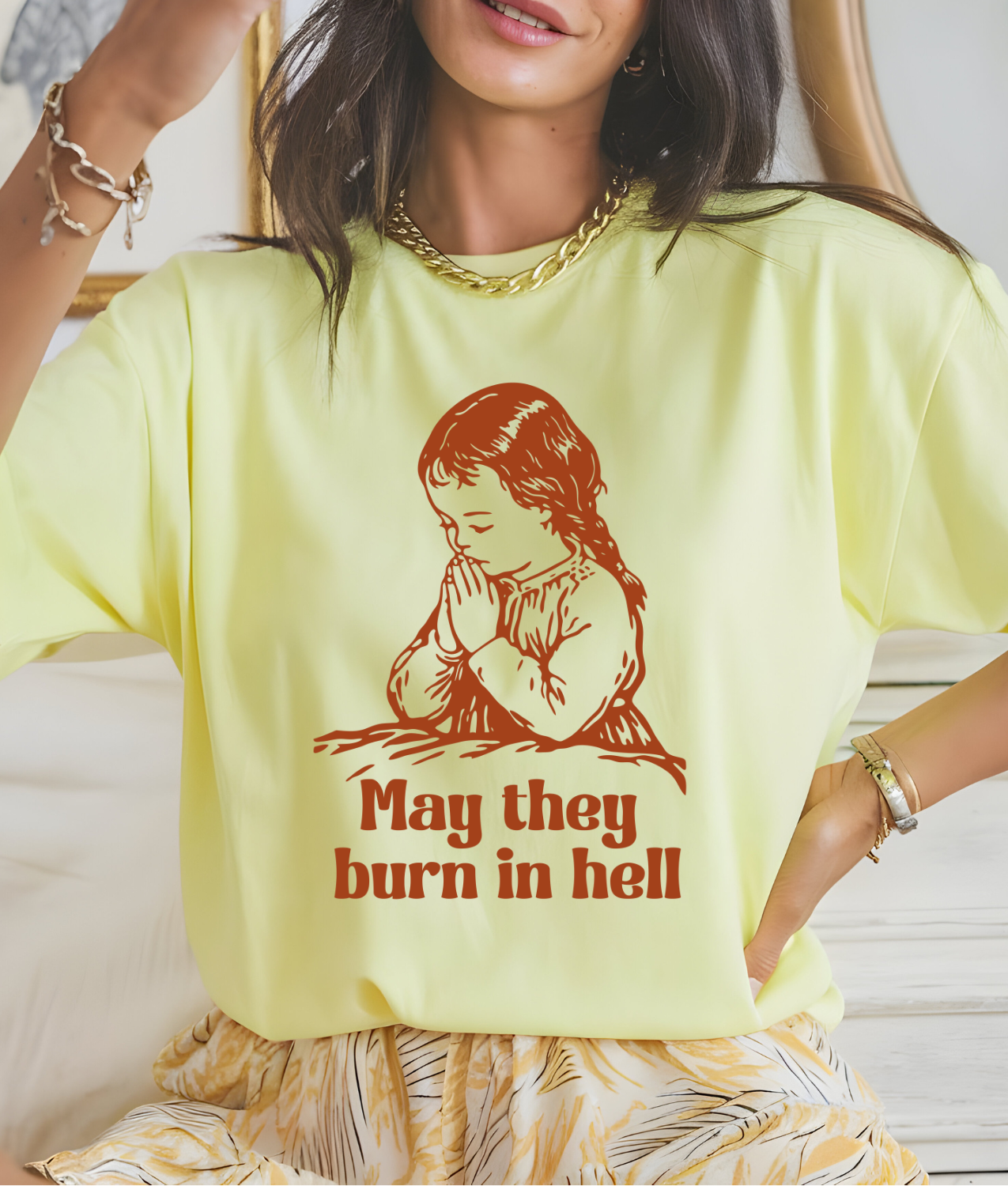 May they Burn in Hell DTF Transfer