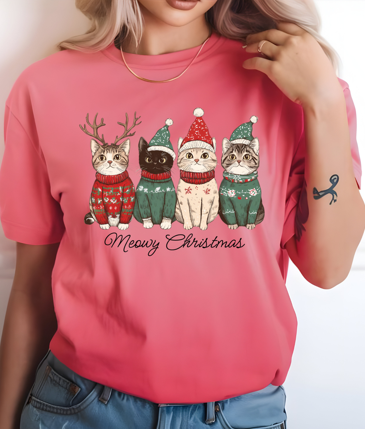 Meowy Catmas DTF Transfer