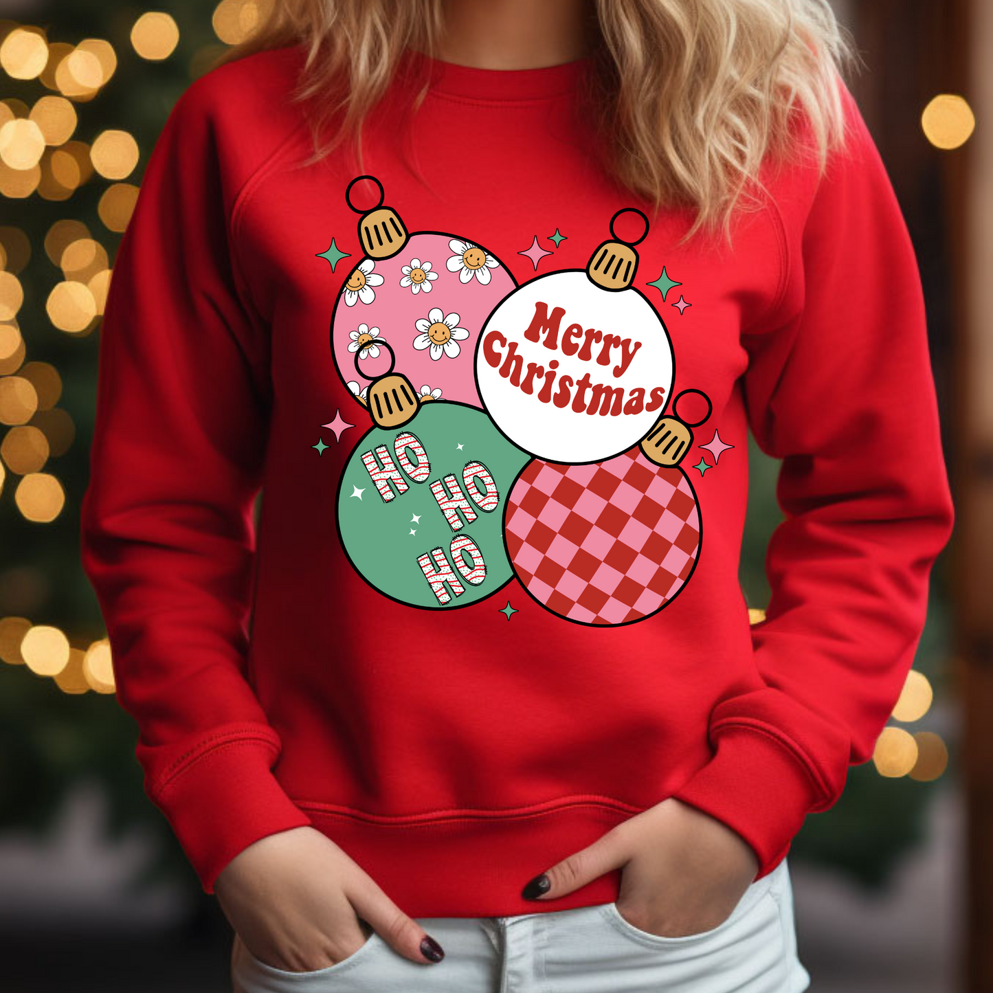 Merry Christmas Ornaments DTF