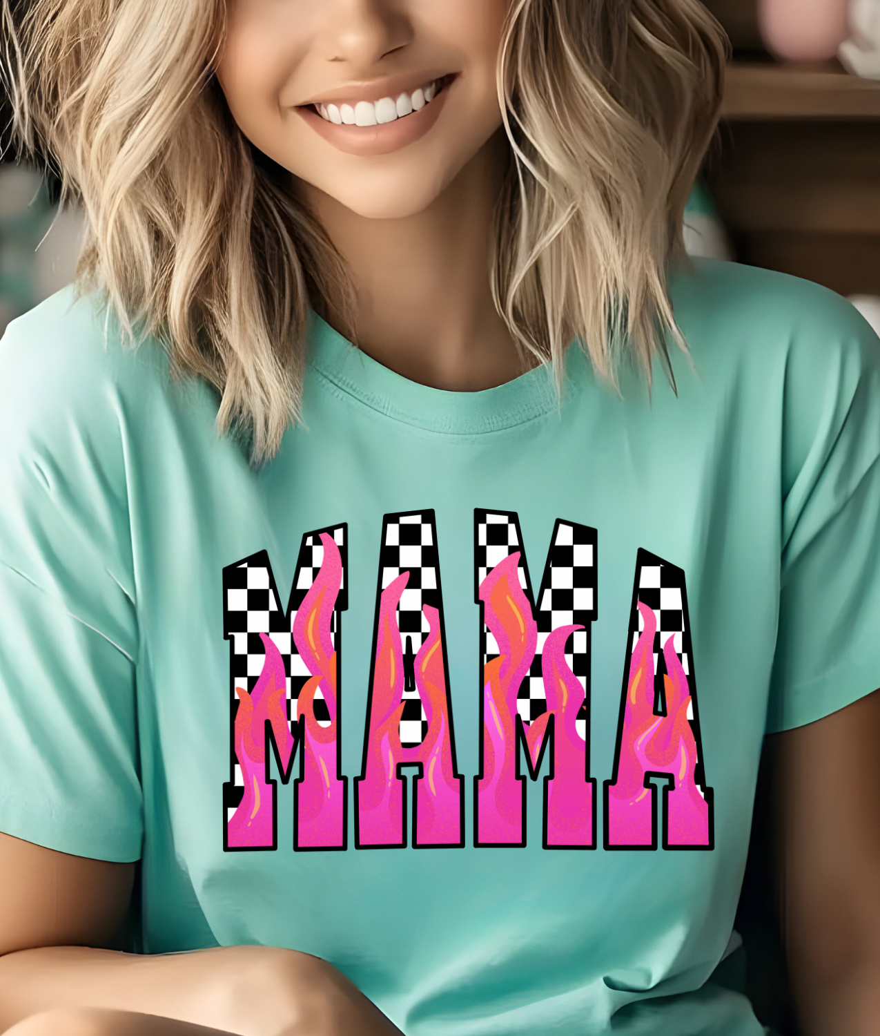 Pink Flame Mama DTF