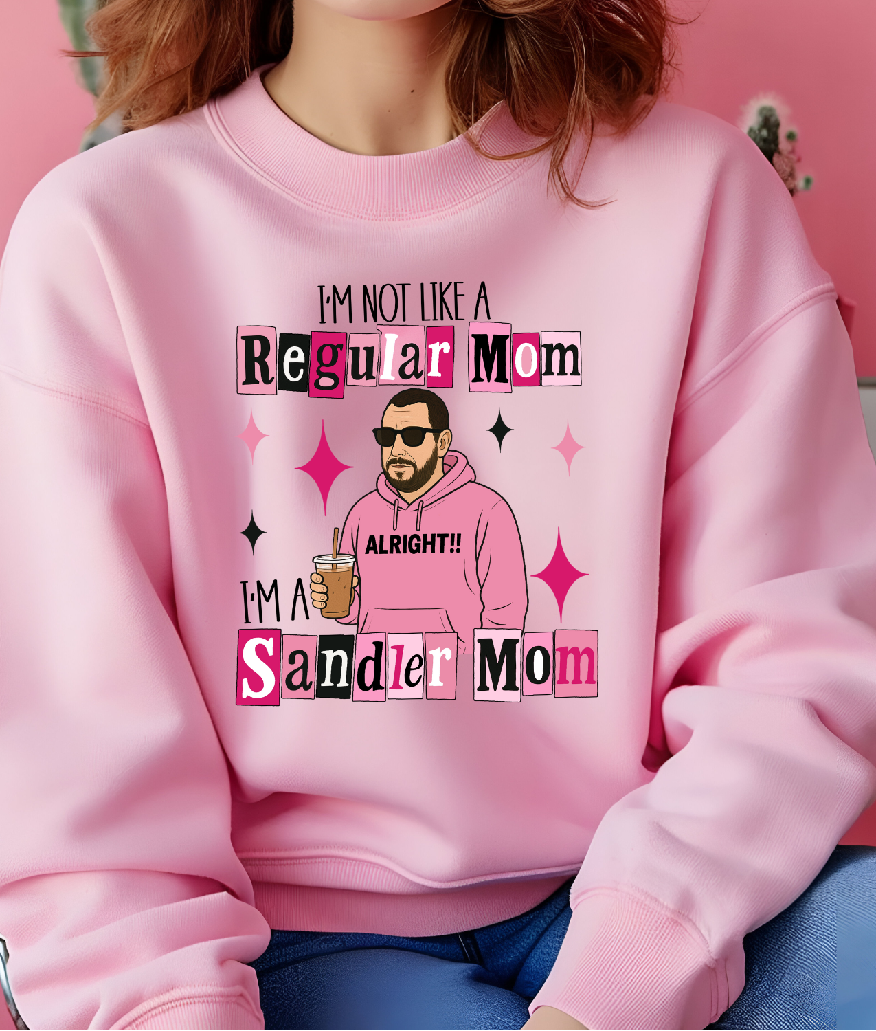 Pink Sandler Mom DTF Transfer