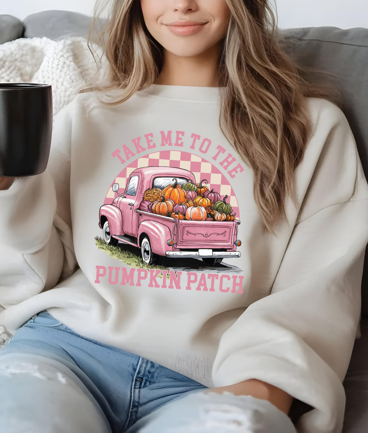 Pink Take me to the Pumpkin Patch DTF Transfer