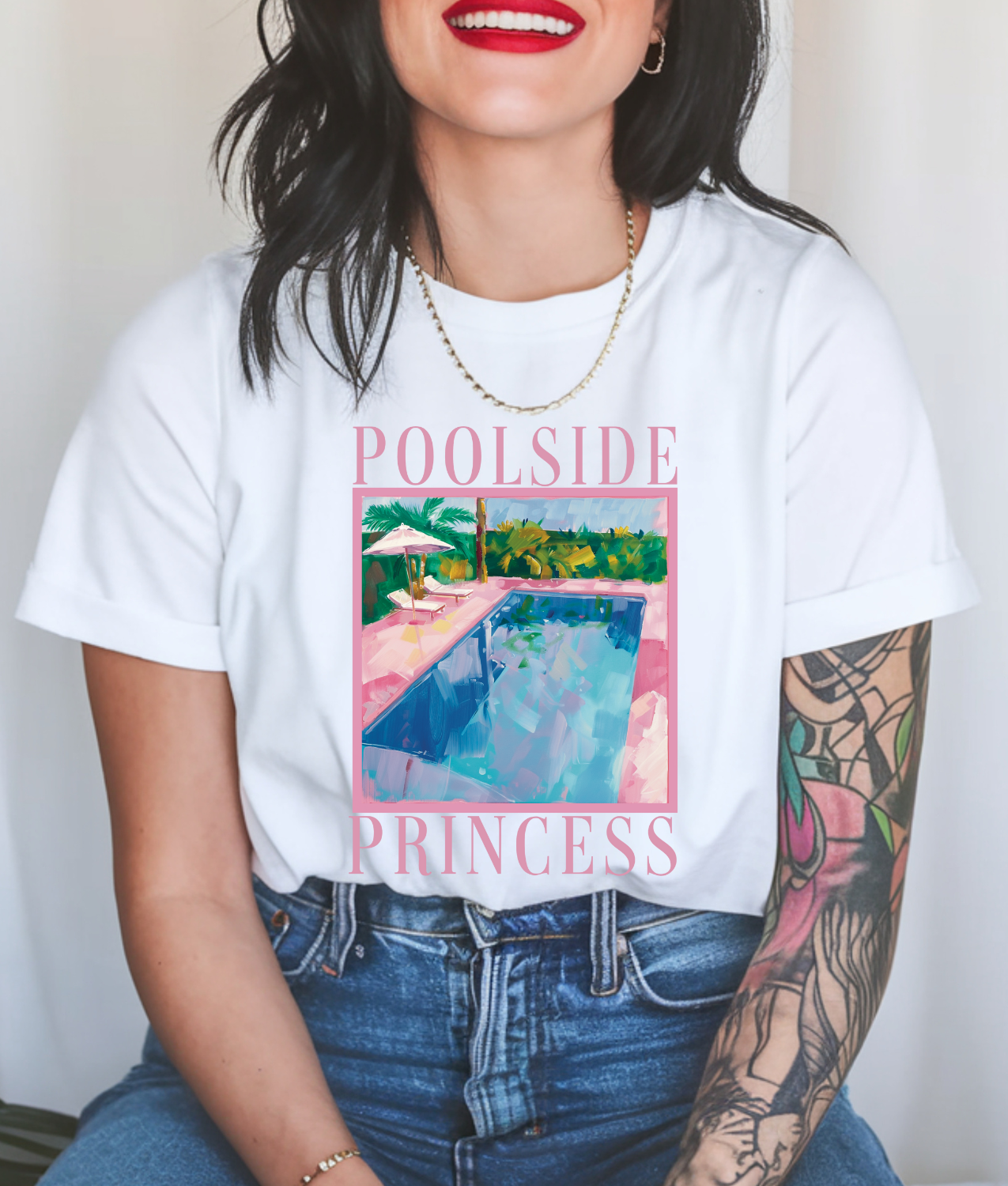 Poolside Princess DTF Transfer
