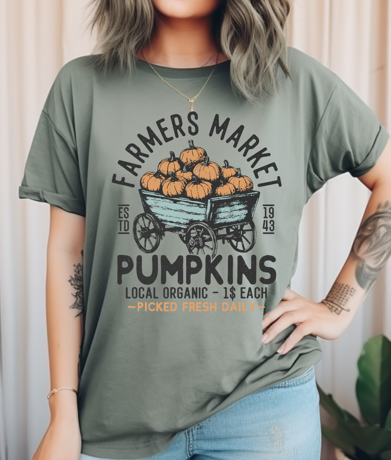 Pumpkins Farmers Market DTF Transfer
