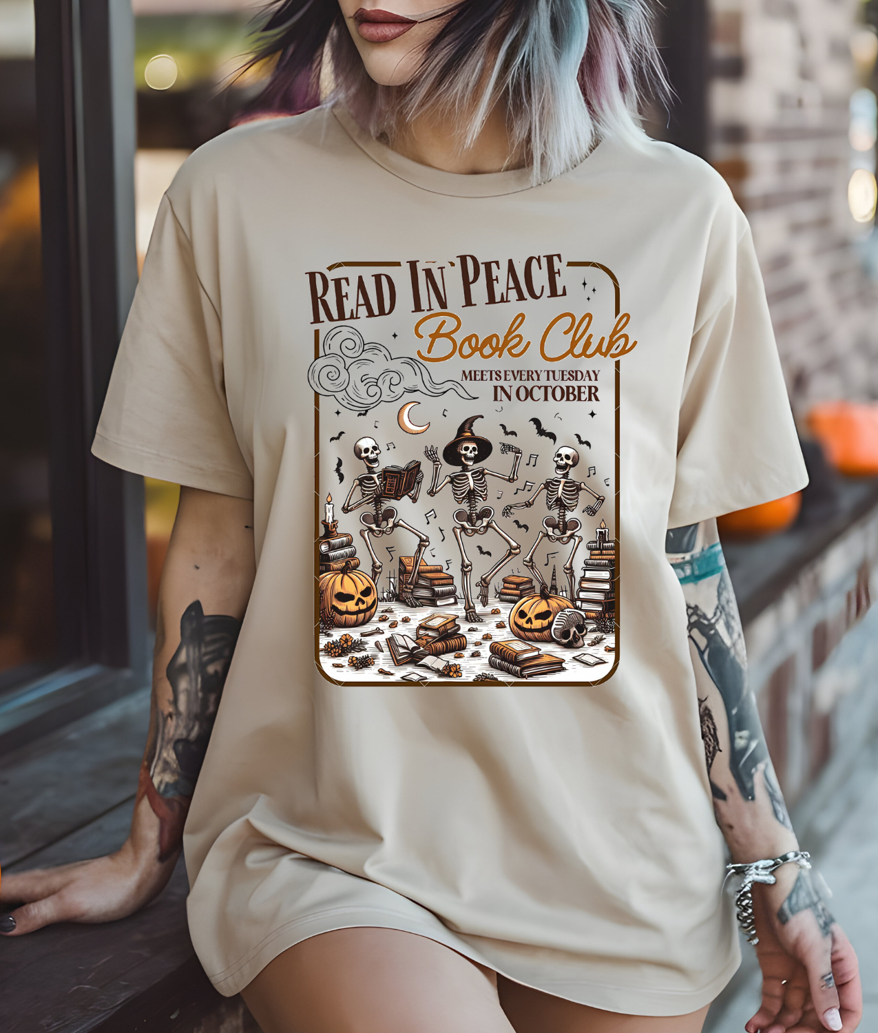 Read in Peace Book Club DTF Transfer