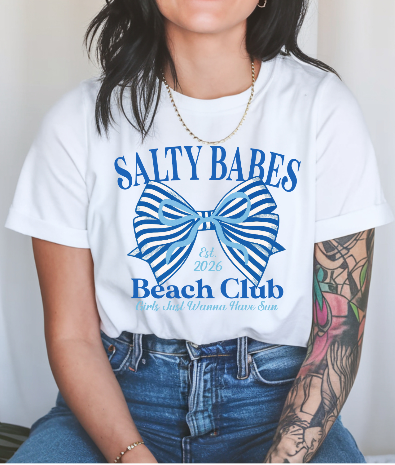 Salty Babes Beach Club - Blue DTF Transfer