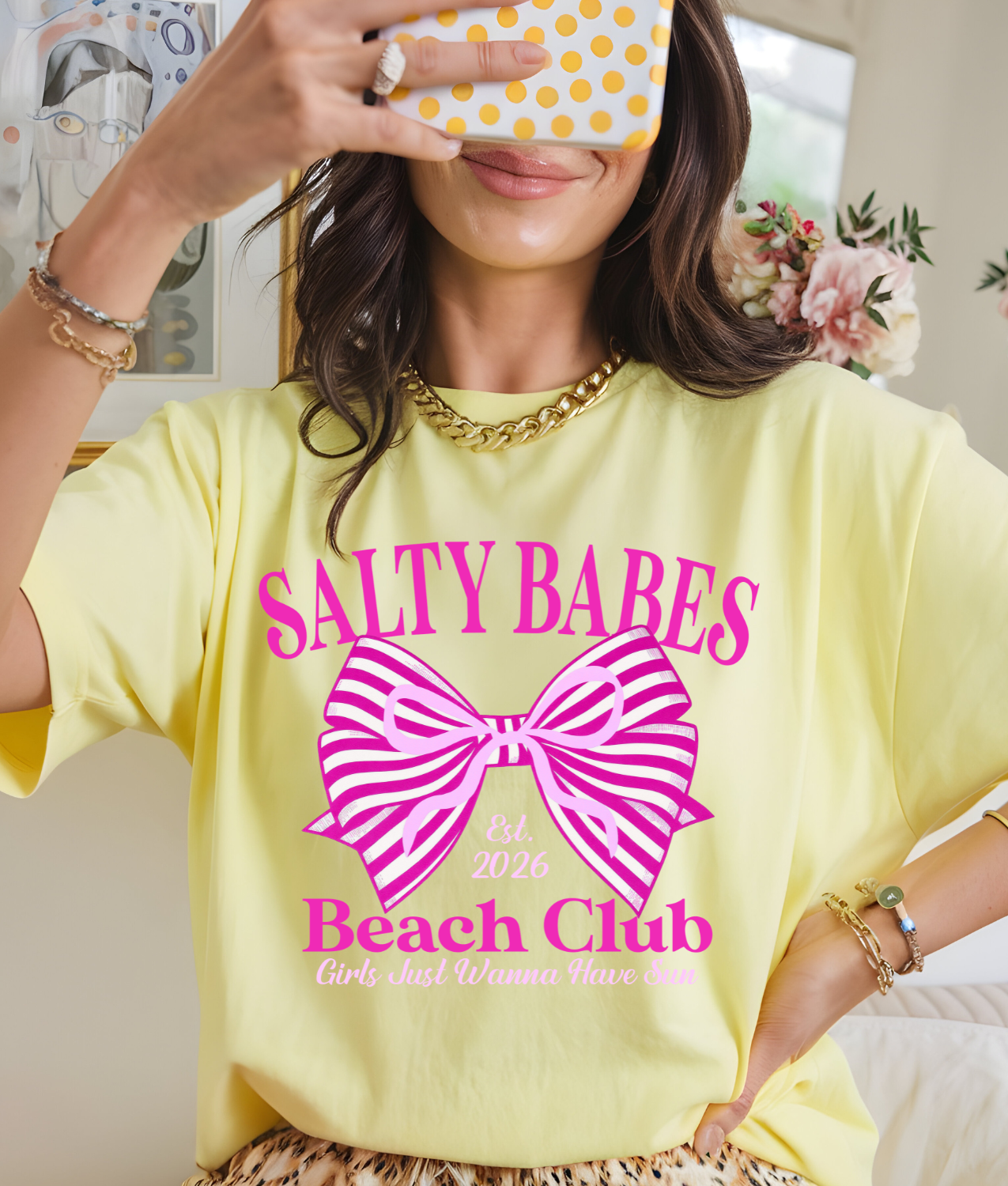 Salty Babes Beach Club - Pink DTF Transfer