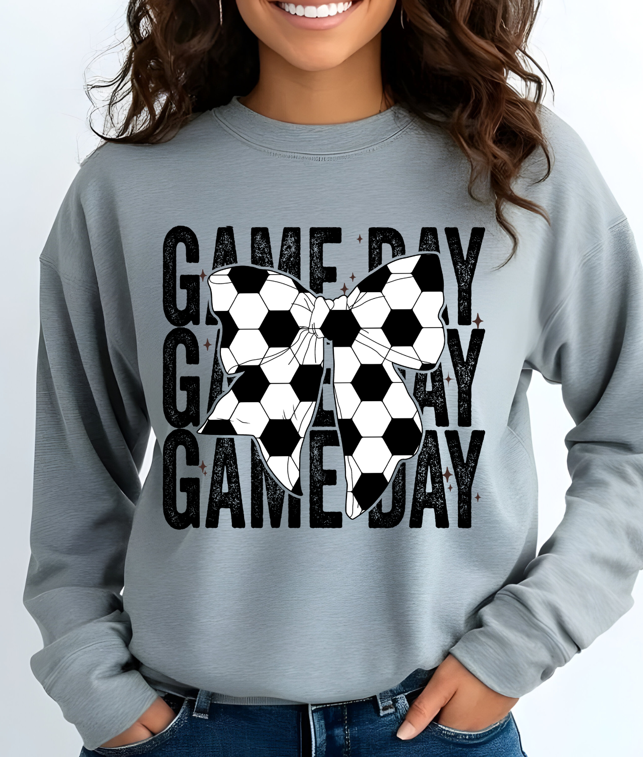 Soccer Game Day Bow DTF