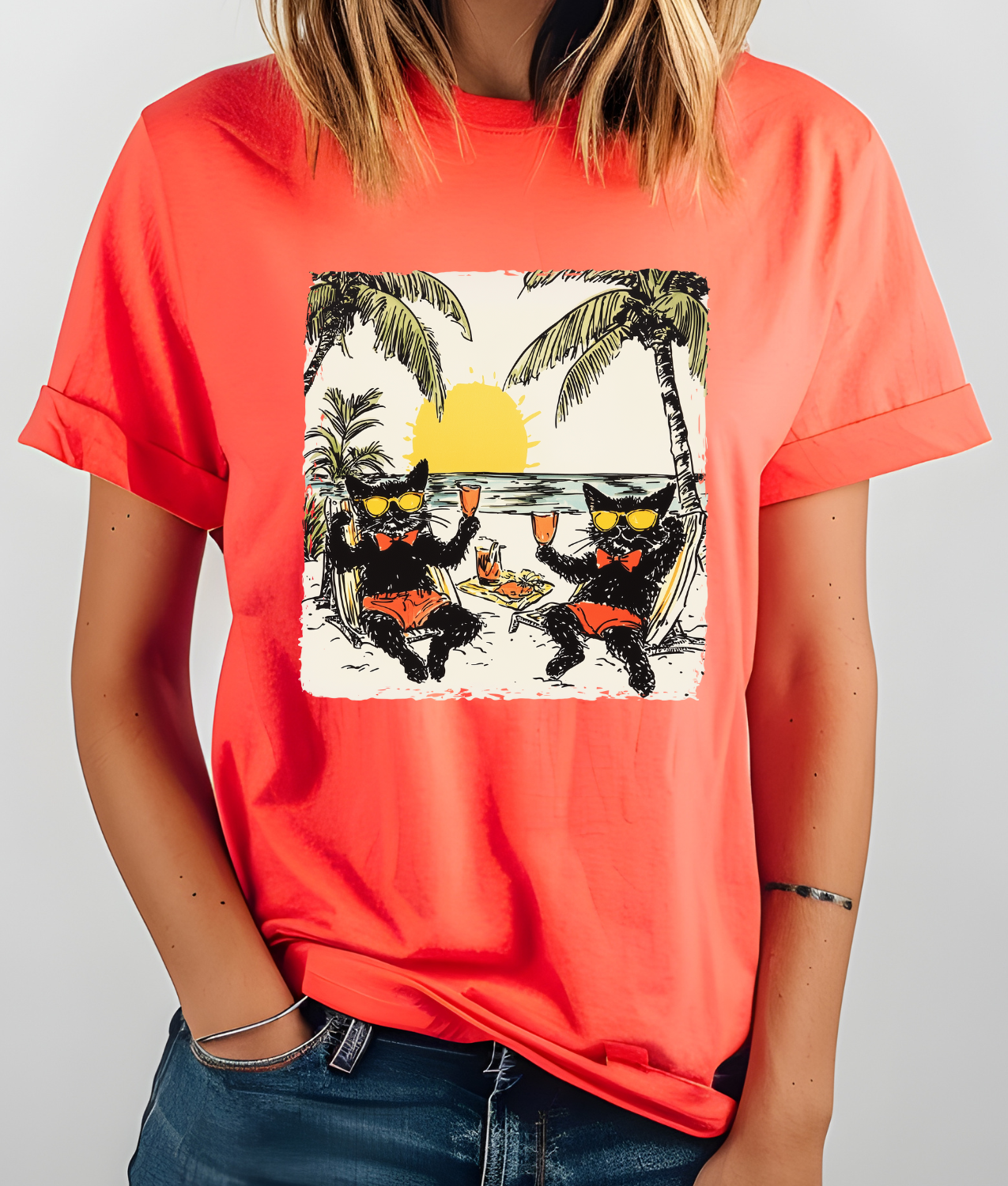 Summer Cats DTF Transfer