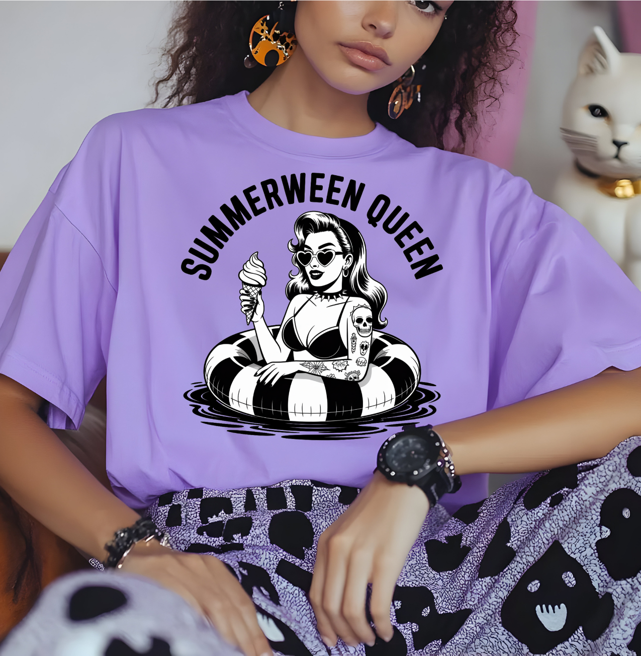 Summerween Queen DTF Transfer
