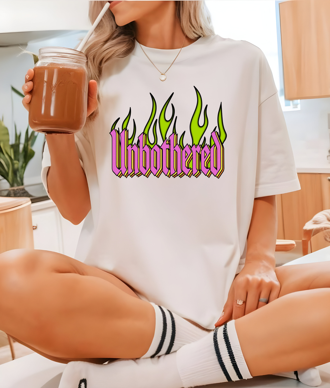 Unbothered Flames DTF Transfer