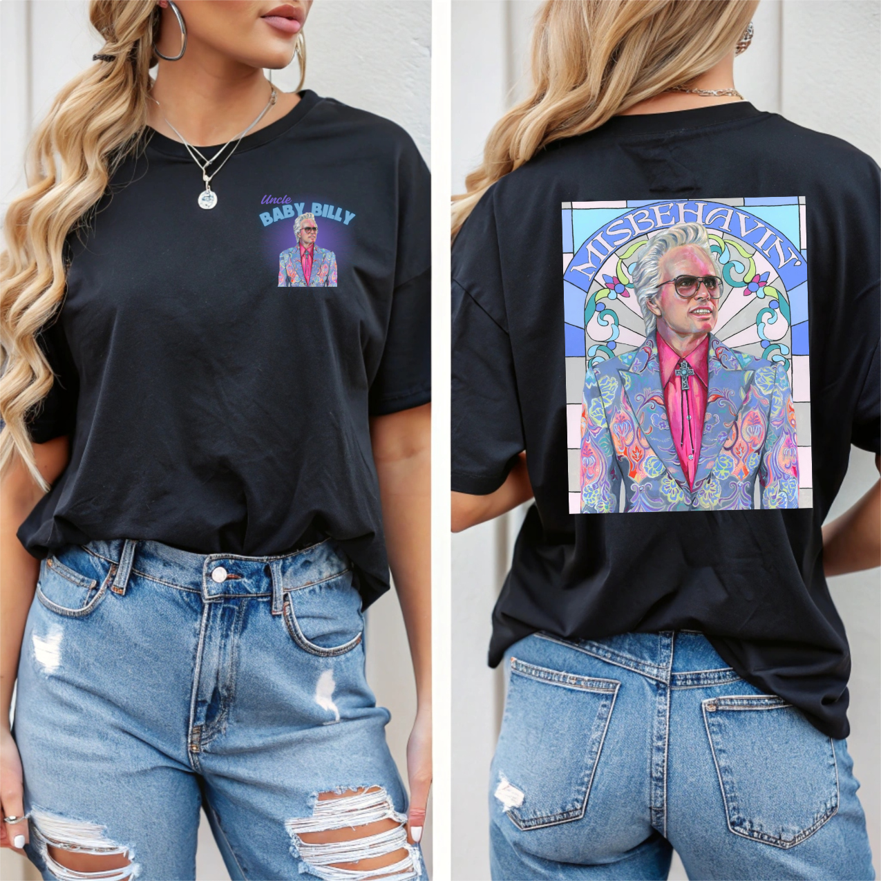Uncle Baby Billy Misbehavin DTF Transfer POCKET INCLUDED
