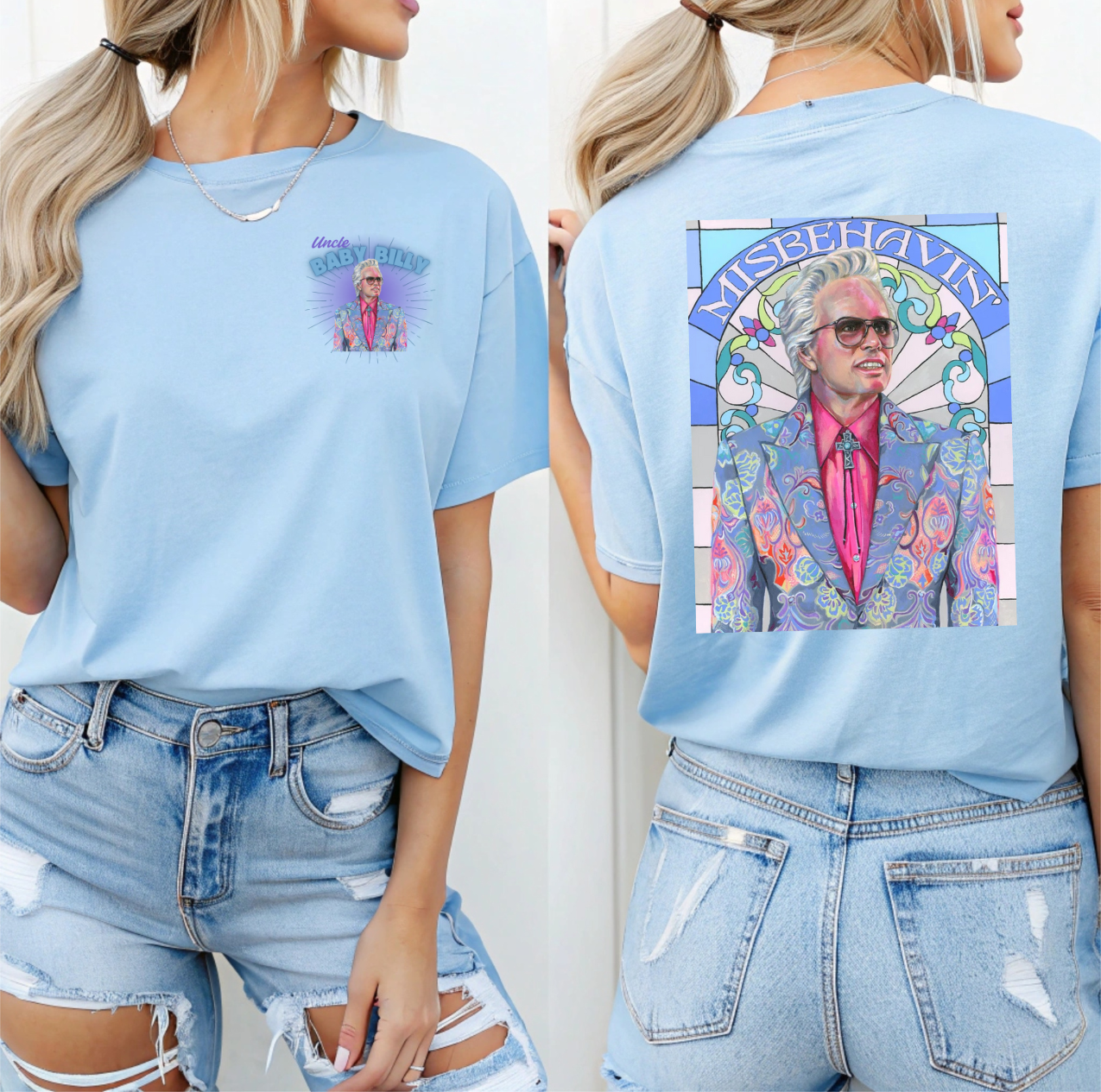 Uncle Baby Billy Misbehavin DTF Transfer POCKET INCLUDED