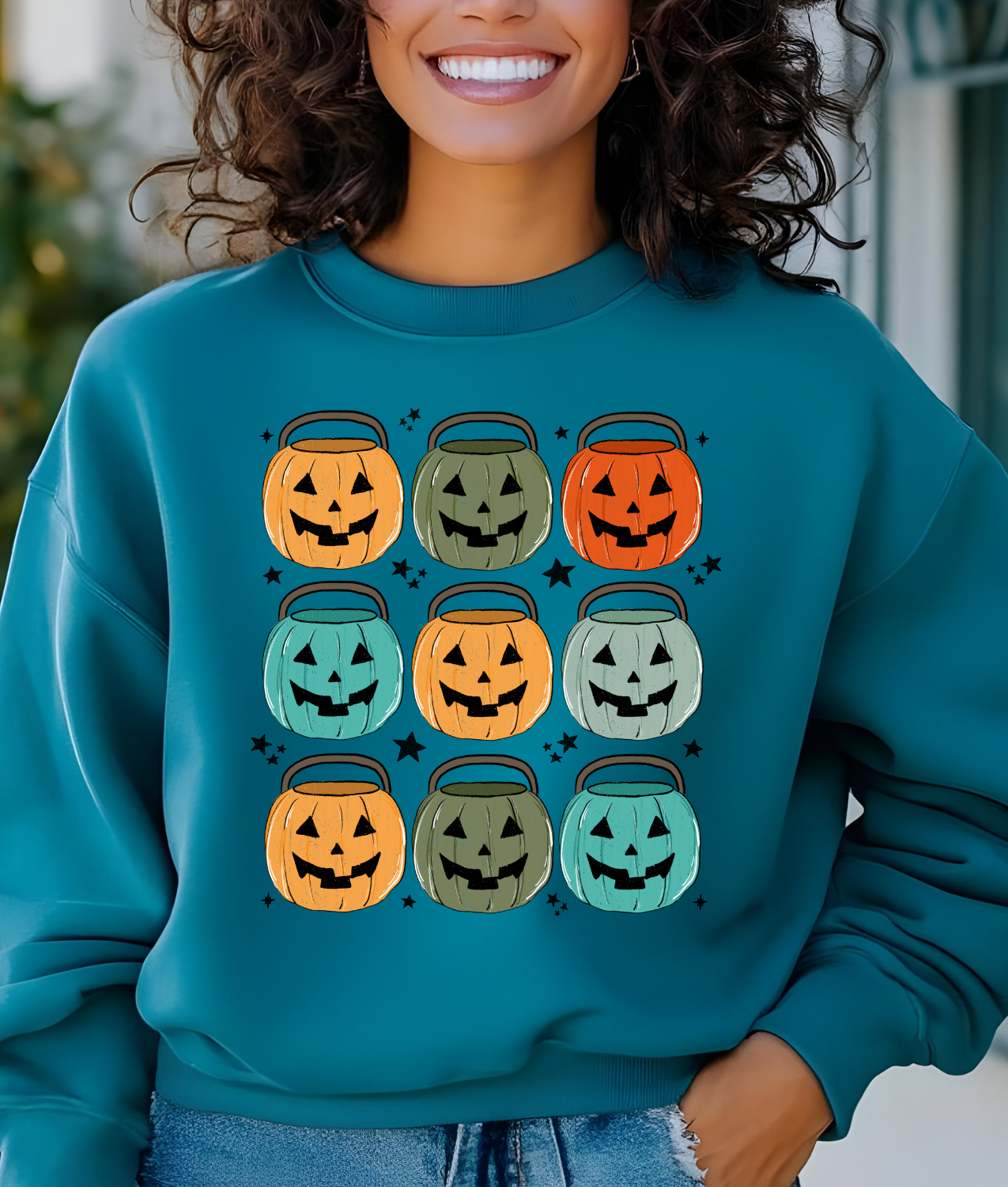 Vintage Jack-O-Lantern Buckets DTF Transfer