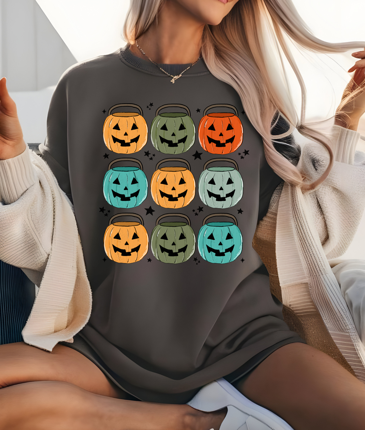 Vintage Jack-O-Lantern Buckets DTF Transfer