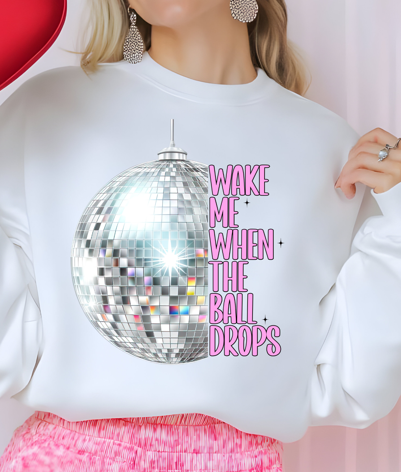 Wake Me When the Ball Drops Disco Ball DTF Transfer