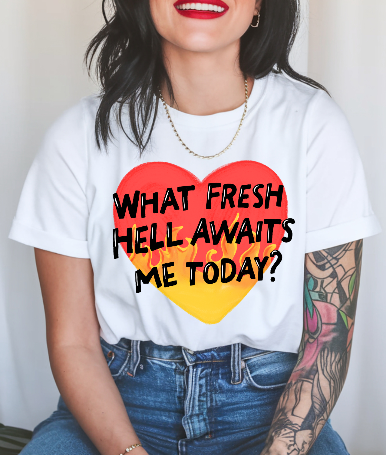 What Fresh Hell Awaits Me Today DTF Transfer